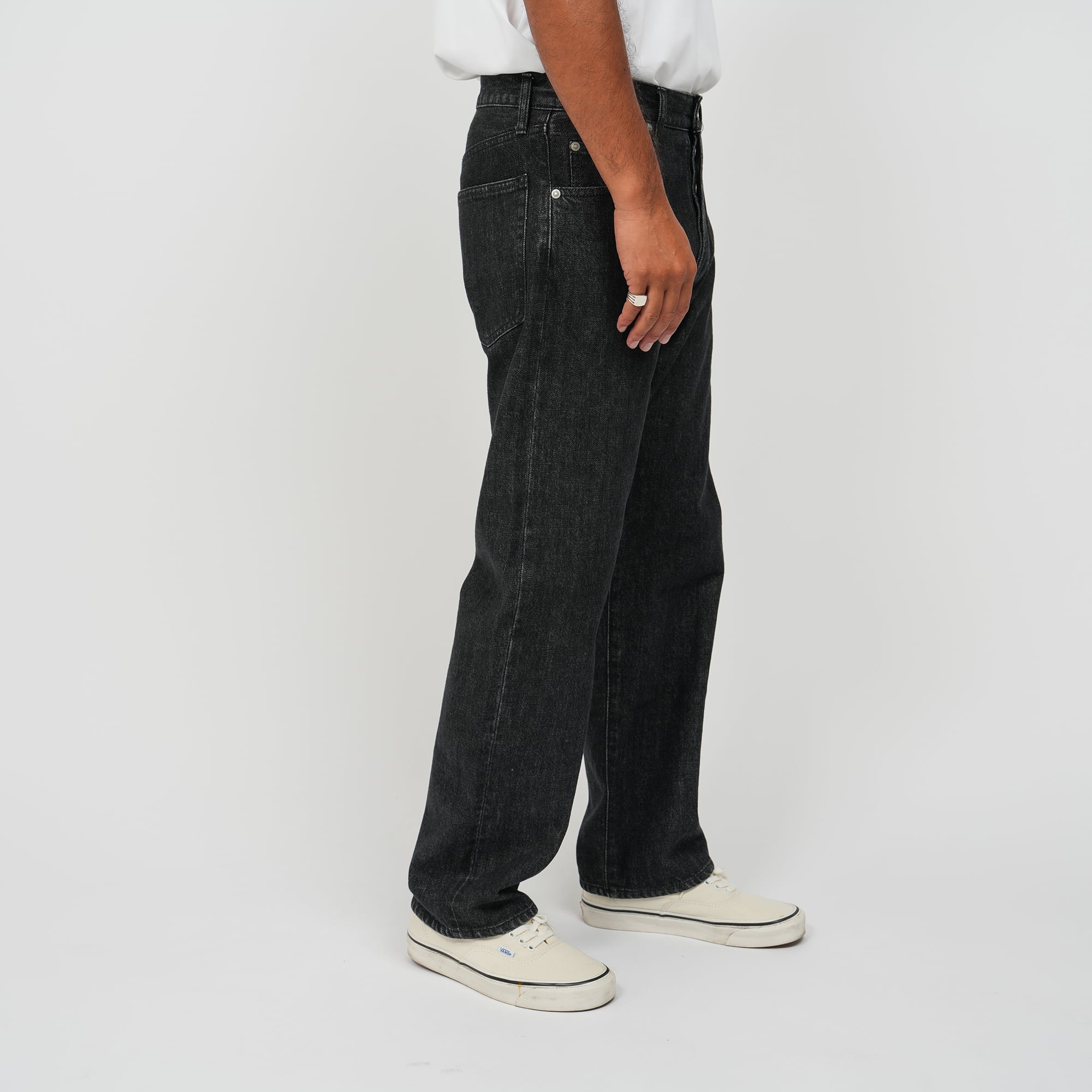 Japan Black Washed Heavy Oz Denim Pants | OVY