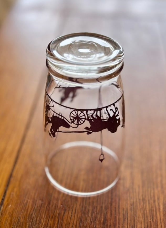 昭和レトロ グラス 馬車絵柄 ヴィンテージ｜Showa Retro Glass