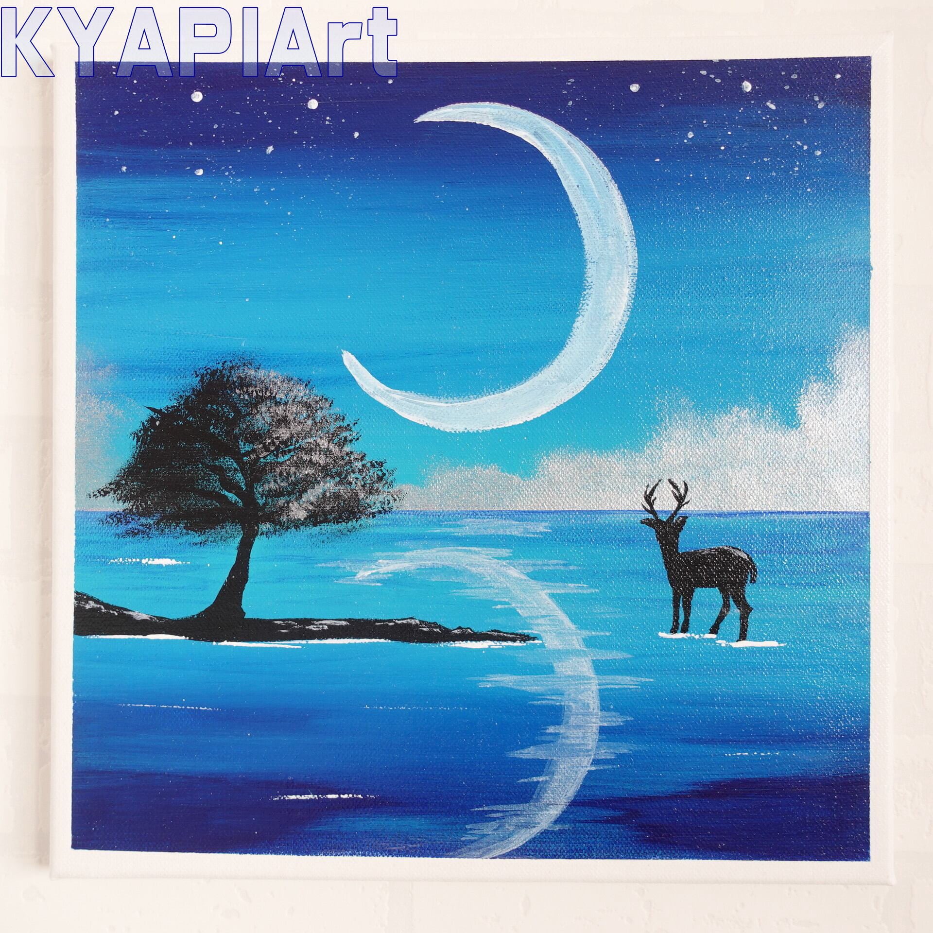 な*は様 【楽しいひととき】アクリル画 F3 風景画 絵画 な*は様