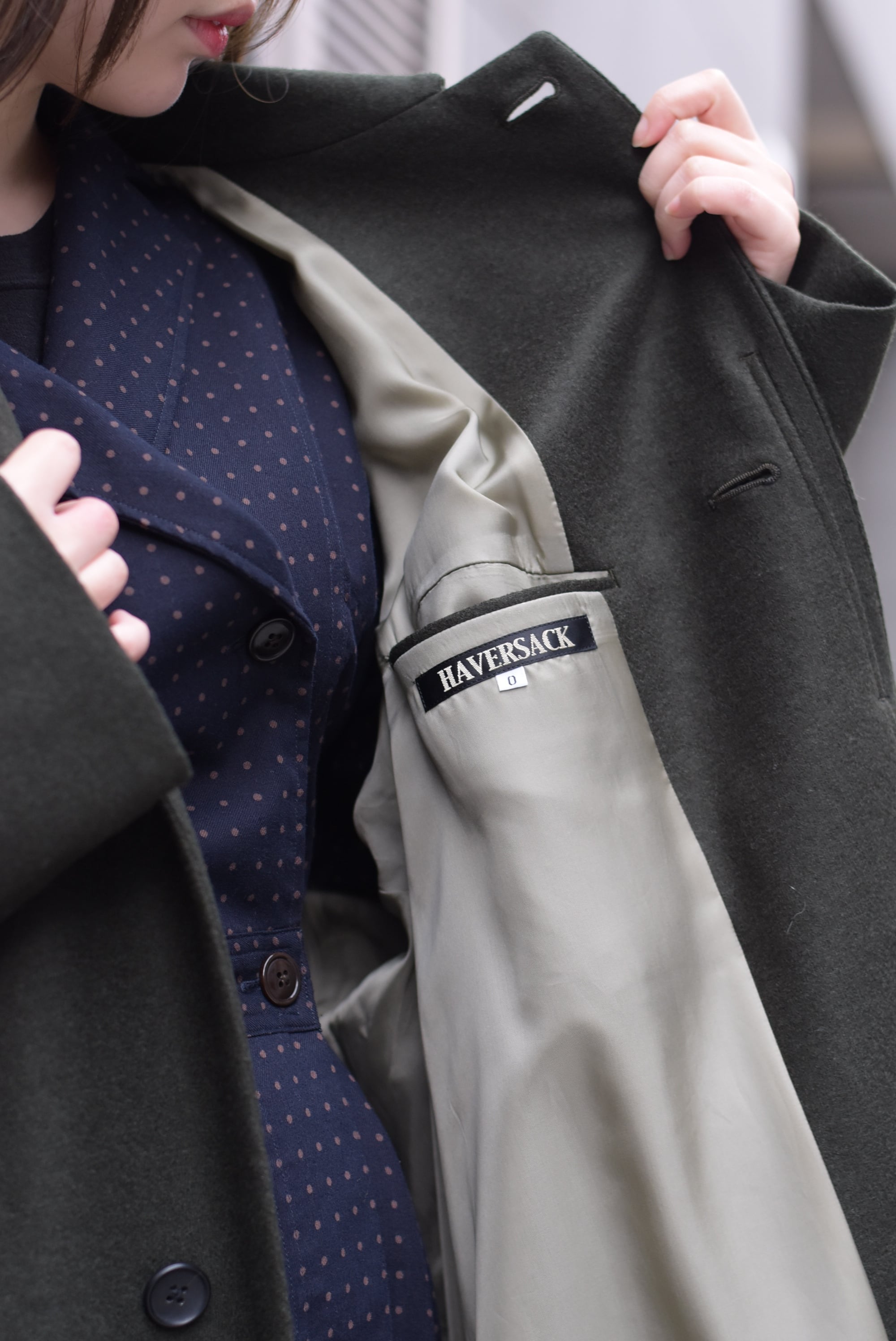 HAVERSACK】Compressed wool jersey balcollar coat | theater(シアター)