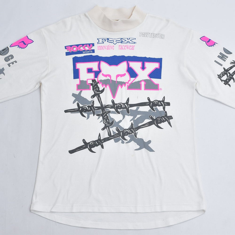90s アメリカ製 FOX Racing フォックスレーシング ハイネック ロング