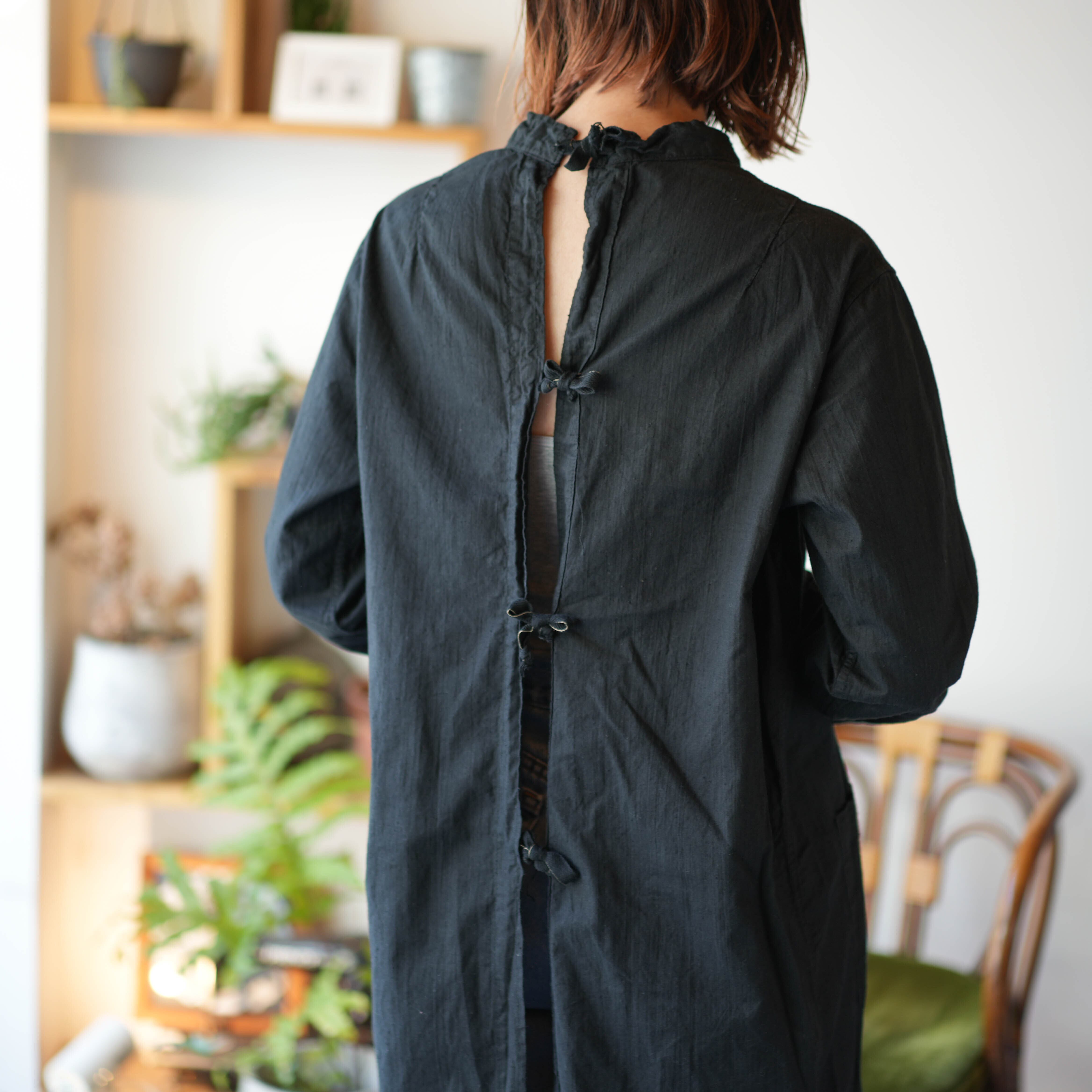 ロシア軍 サージカル ガウン 羽織 後染め (ブラック) | GOODY｜古着