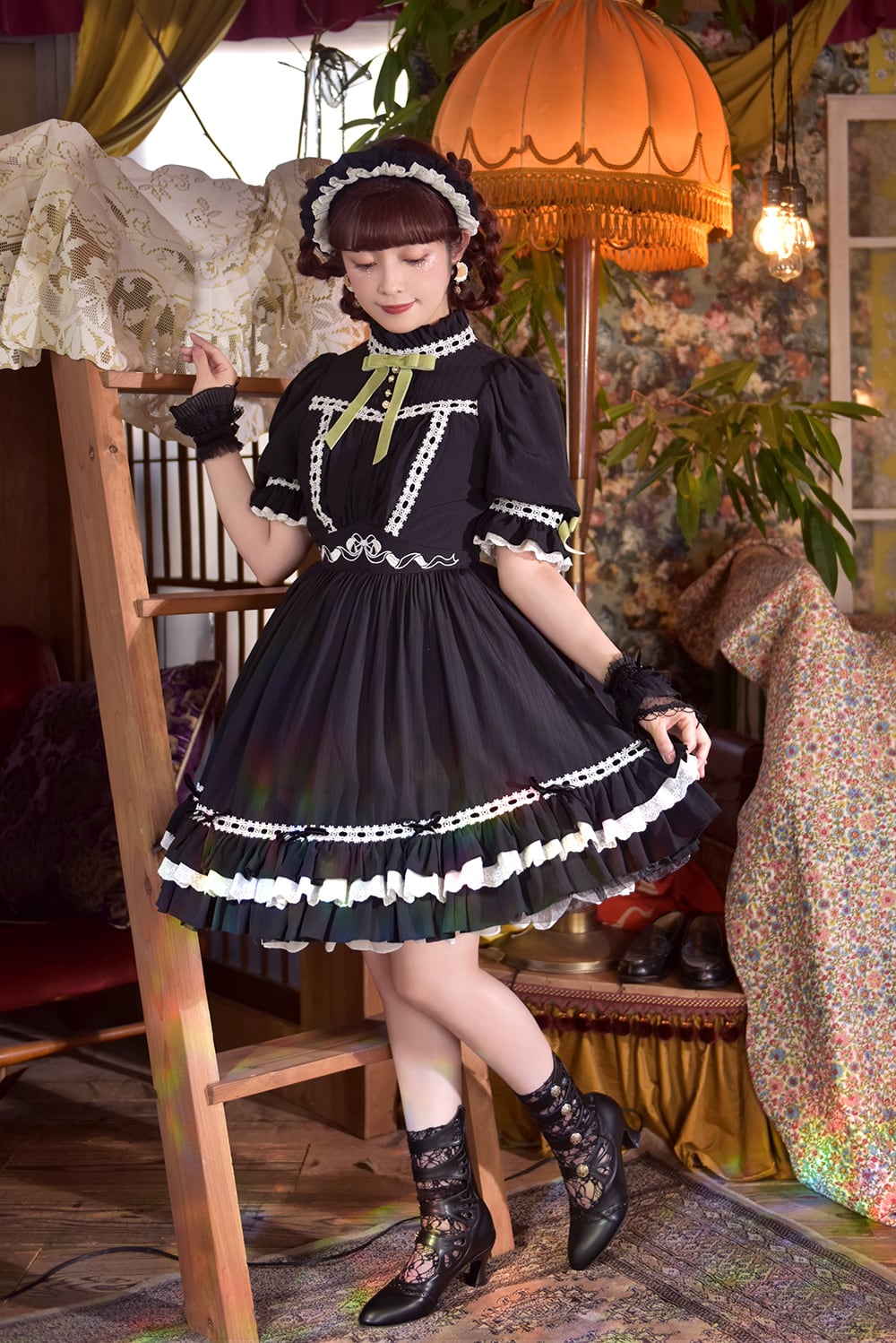 ベルスーズ リボン刺繍ワンピース ロング/ショート丈 | HoshibakoWorks