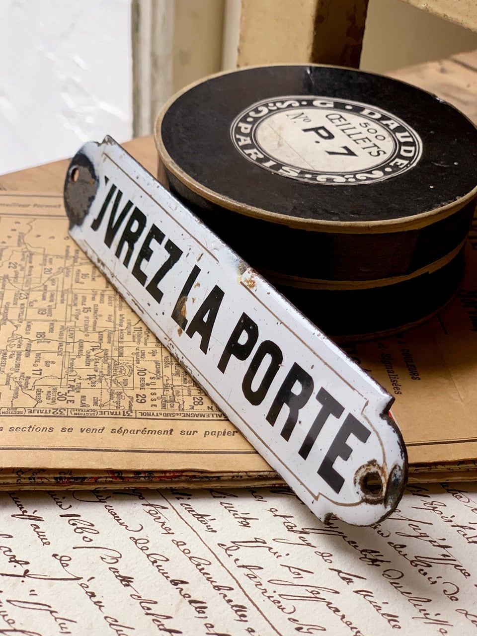 ホーロー文字入りプレート | Brocante de La Cocotte （フランス