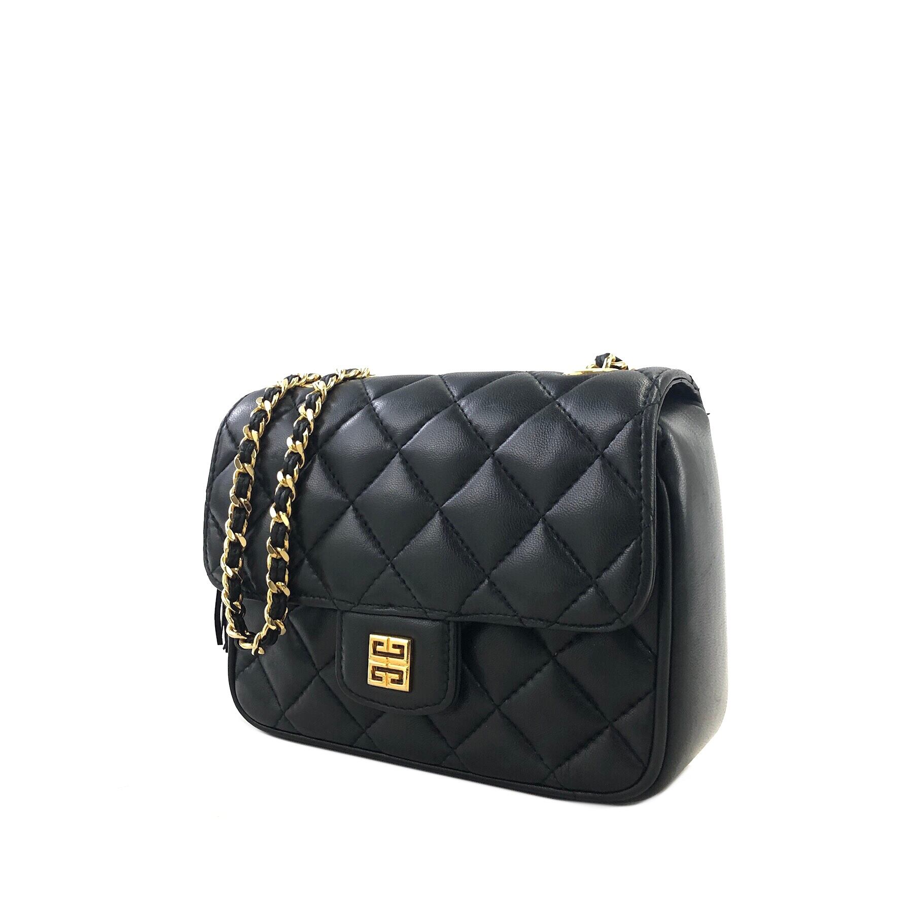 GIVENCHY ジバンシィ ロゴ レザー キルティング ミニバッグ ショルダー