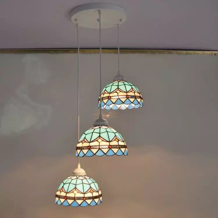 ステンドグラス.ペンダントライト豪華天井照明ステンドグラスランプ