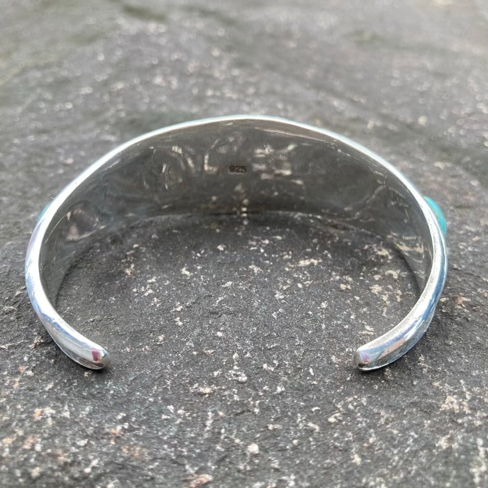 ターコイズ バングル インディアンジュエリー スターリングシルバー | CREA