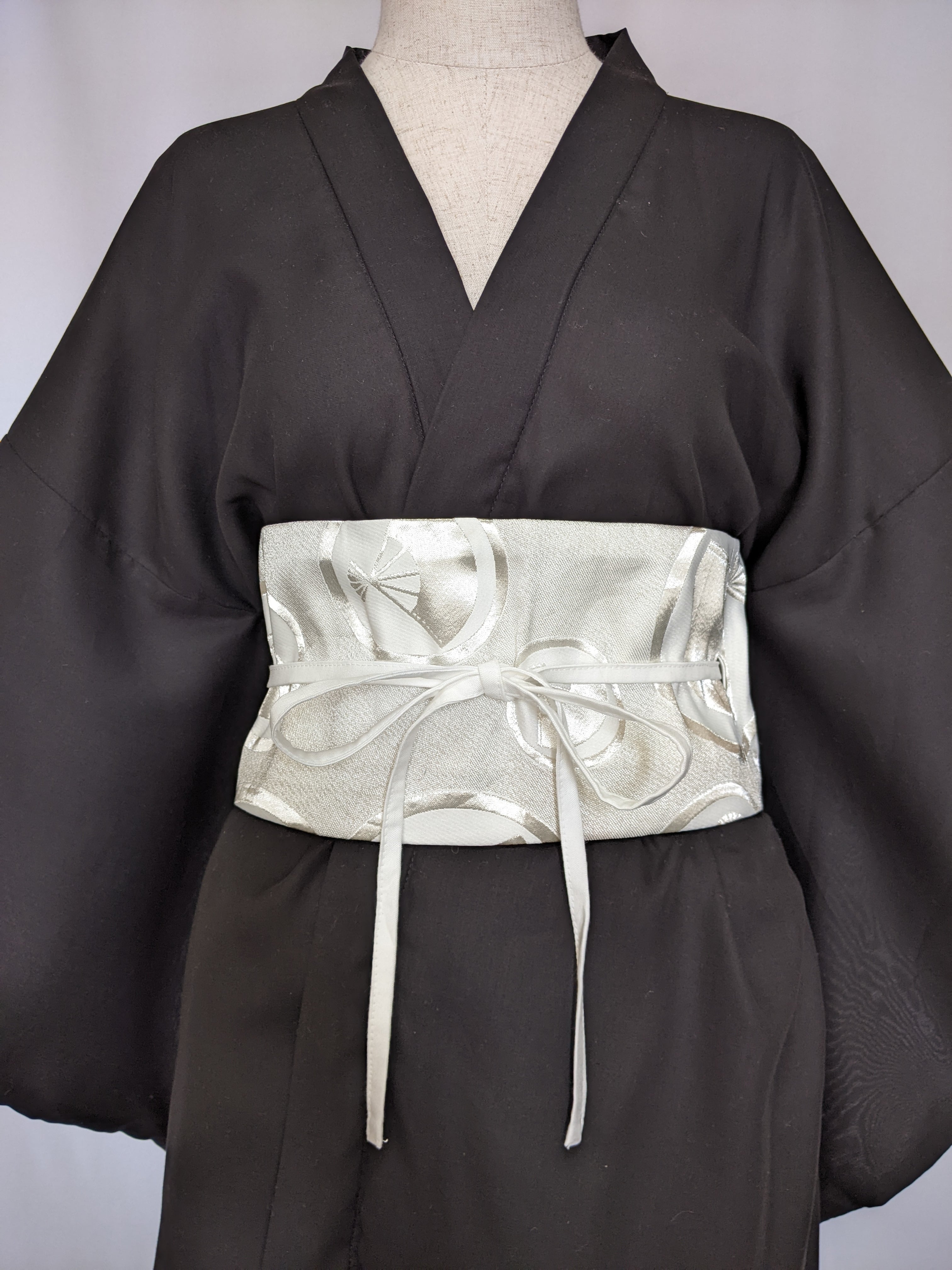 14091】 着物帯リメイク サッシュベルト / Kimono obi remake belt