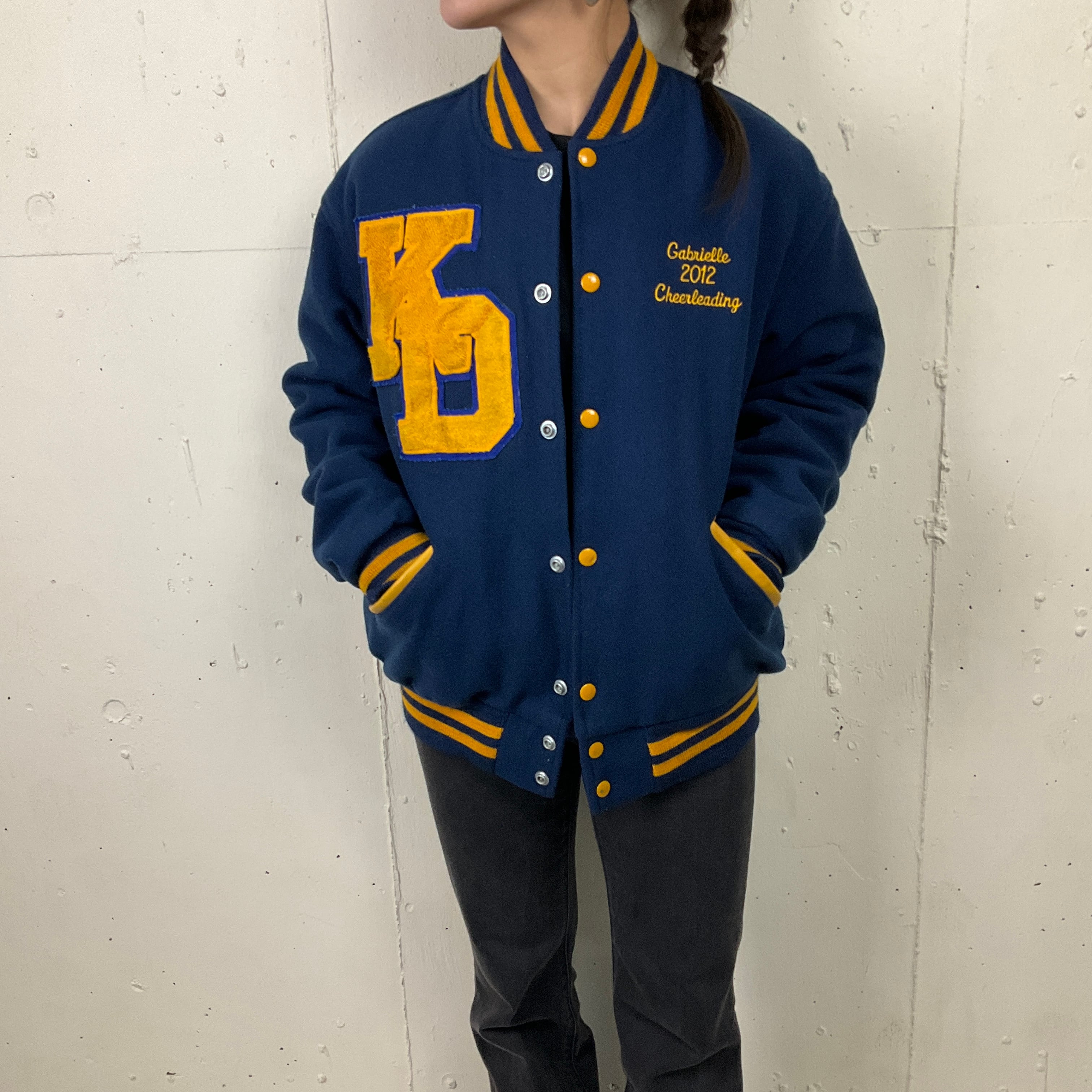 USA製 H&L LTEAMSALES.INC 刺繍 カレッジチーム ウール スタジャン