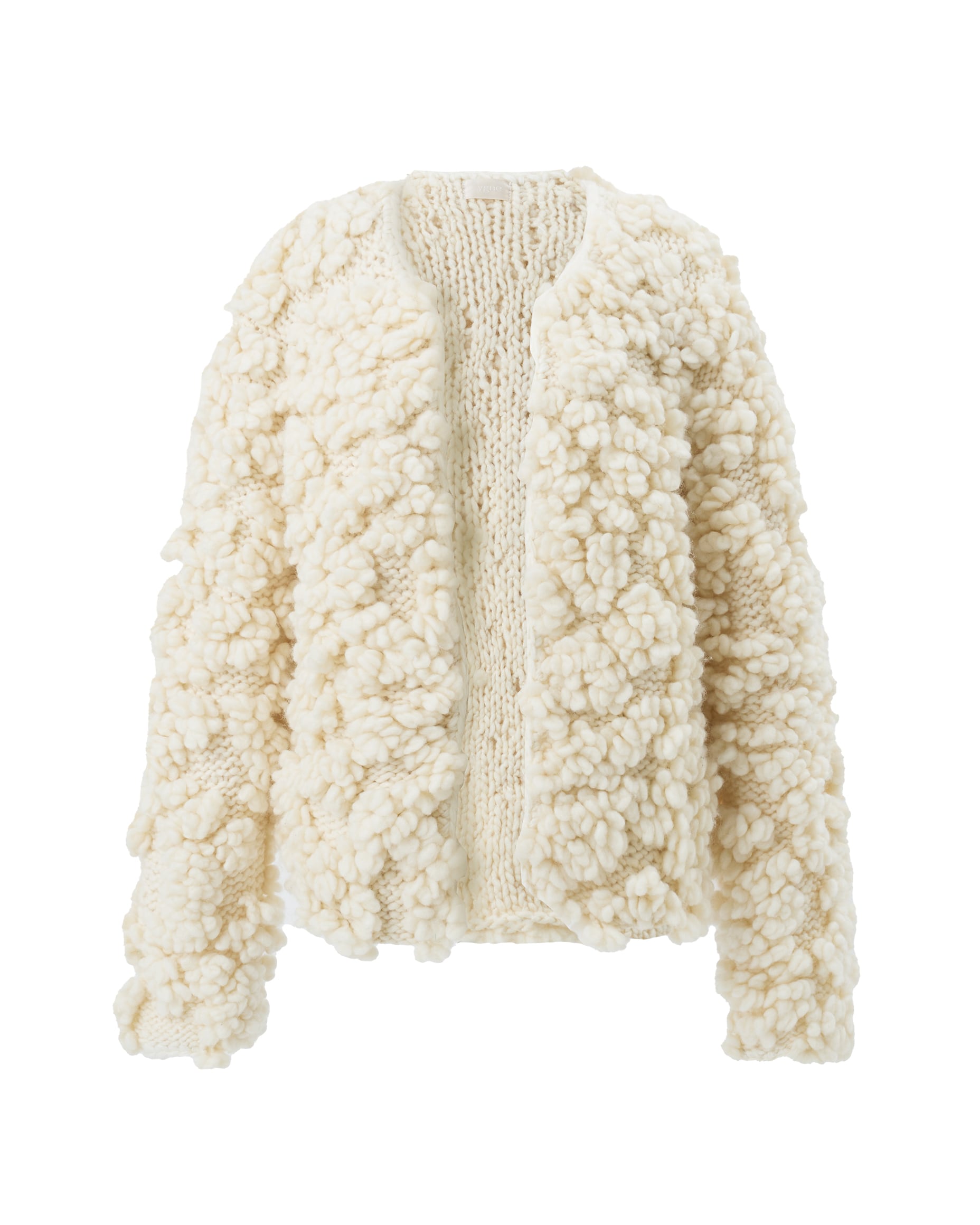 マシュマロニットカーディガン Teddy ホワイト | Cygne