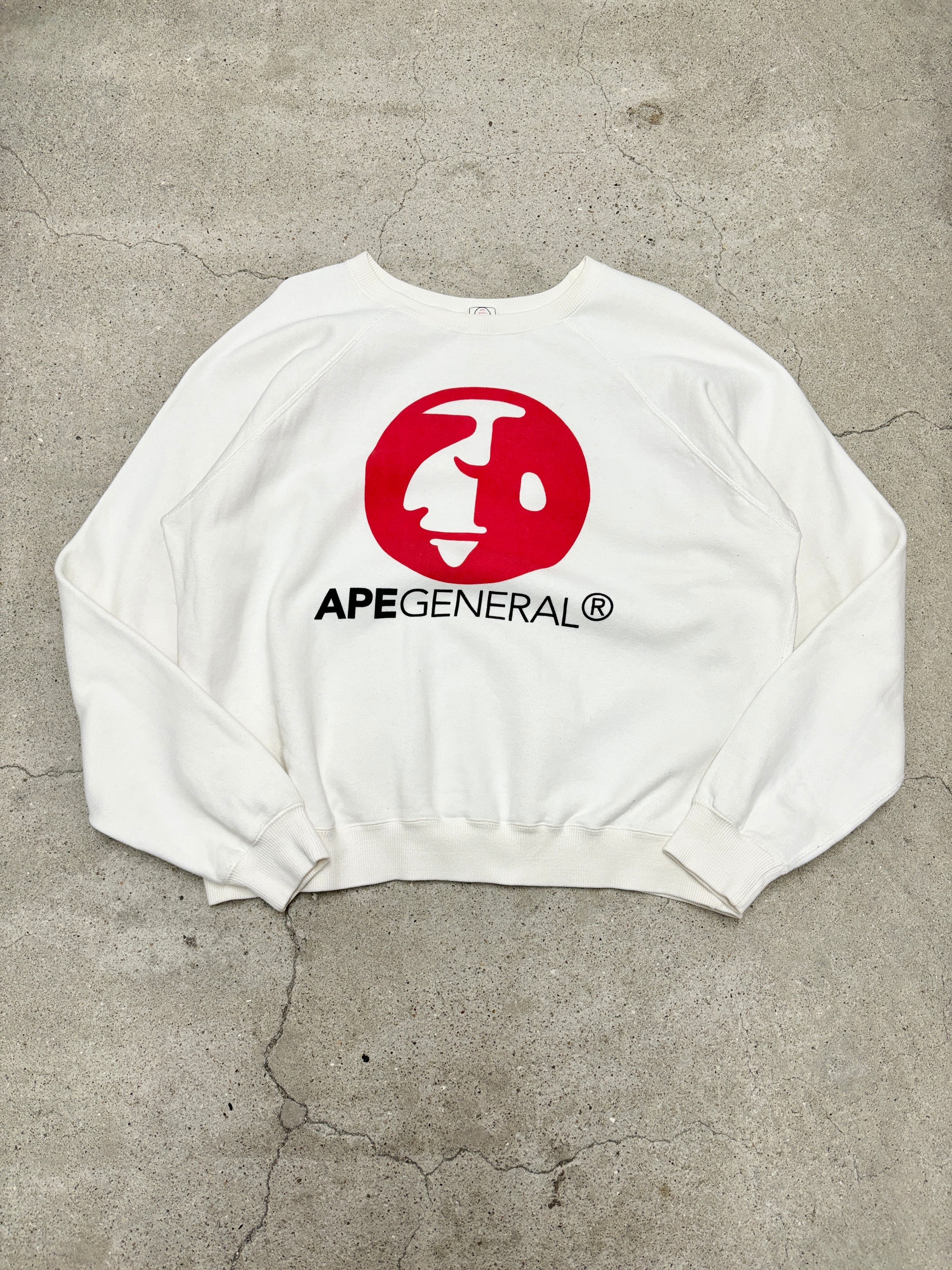 90～00s A BATHING APE/APEGENERAL print Sweat/初期タグ/M/フェイス