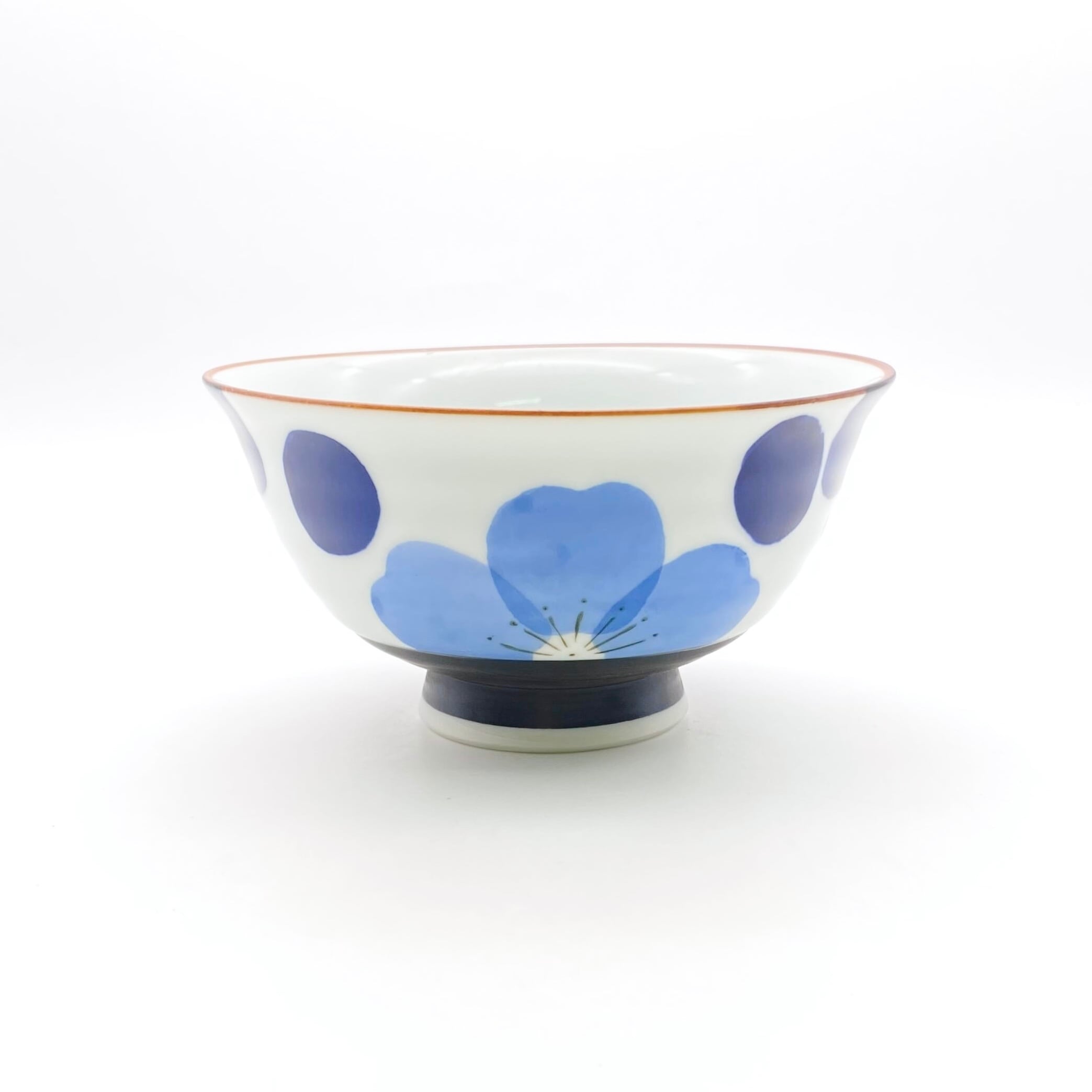 二色花 ご飯茶碗 青 | 24to3［西富陶磁器オンラインストア 有田焼