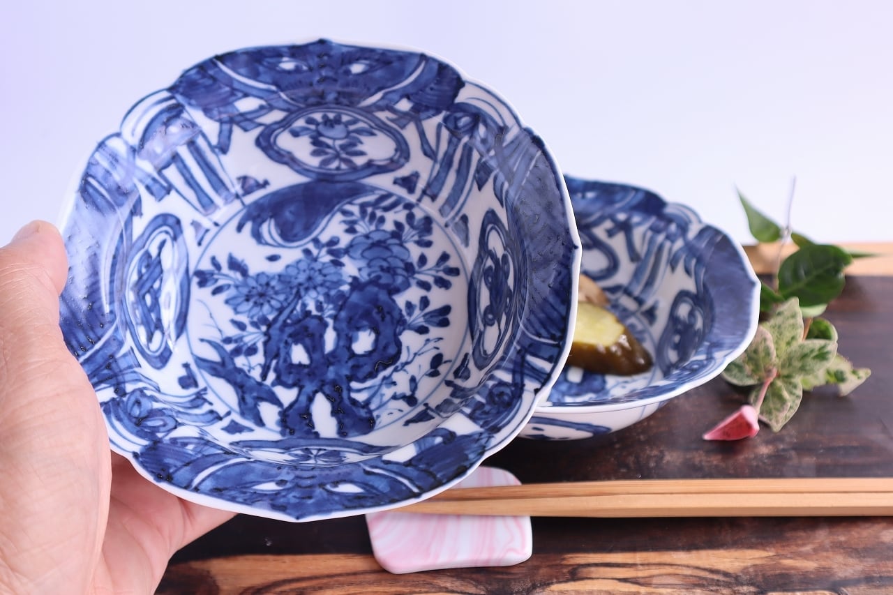 染付芙蓉手岩花文兜鉢 | 陶つちやま