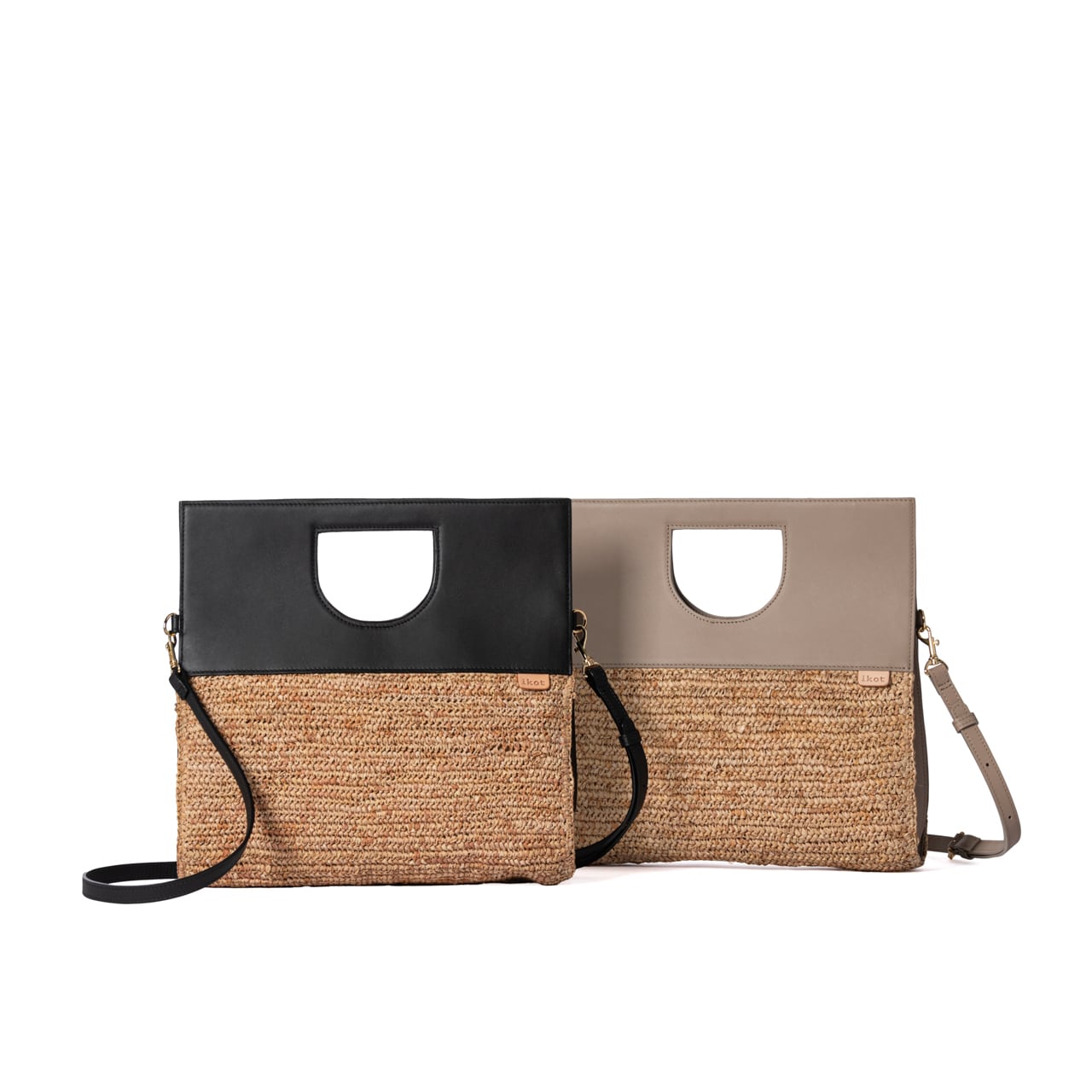 レザー×ラフィア 2WAYバッグ(IK224008) | ikot（イコット）