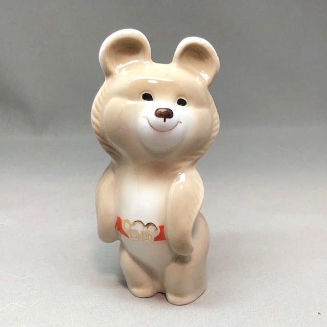 こぐまのミーシャ MISHA モスクワオリンピック 陶器人形 1980年