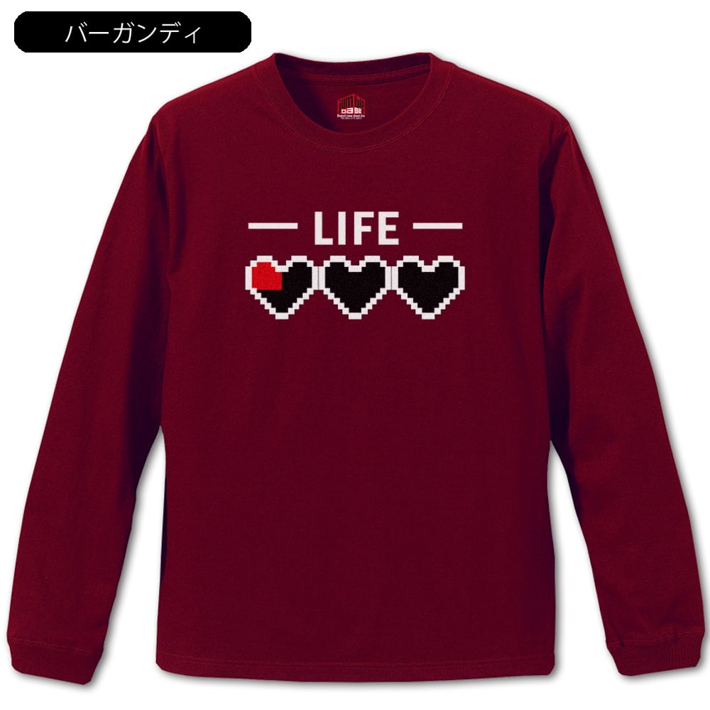 ライフゲージ 長袖】 ゲーム風ライフTシャツ | Jumble Base