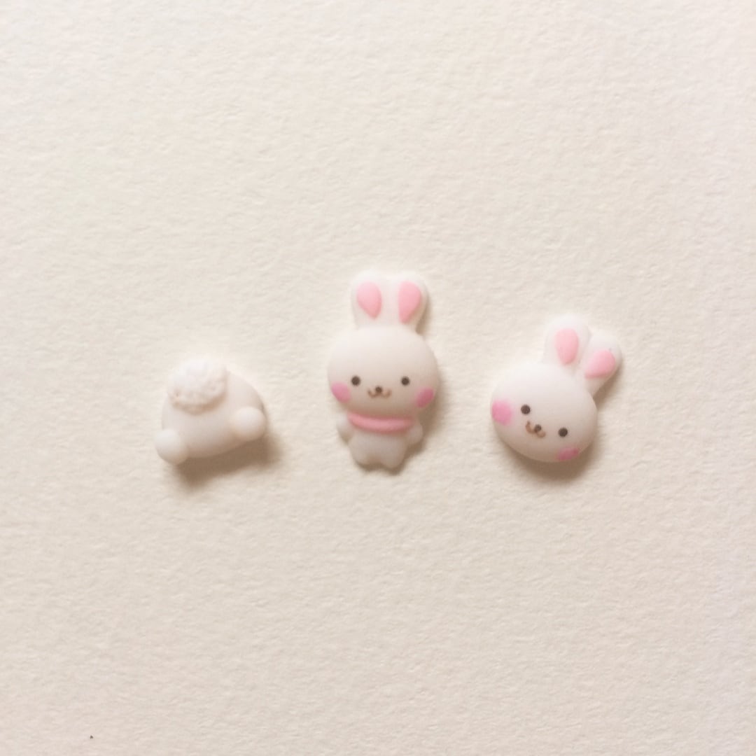 動物シリーズ/選べるうさぎさん/3Dネイルパーツ(3) | neph _nail 1級