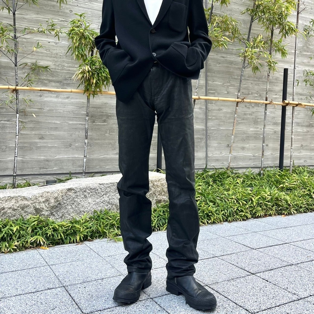 07SS Dior HOMME Coating Black Denim Pants | VOLAR