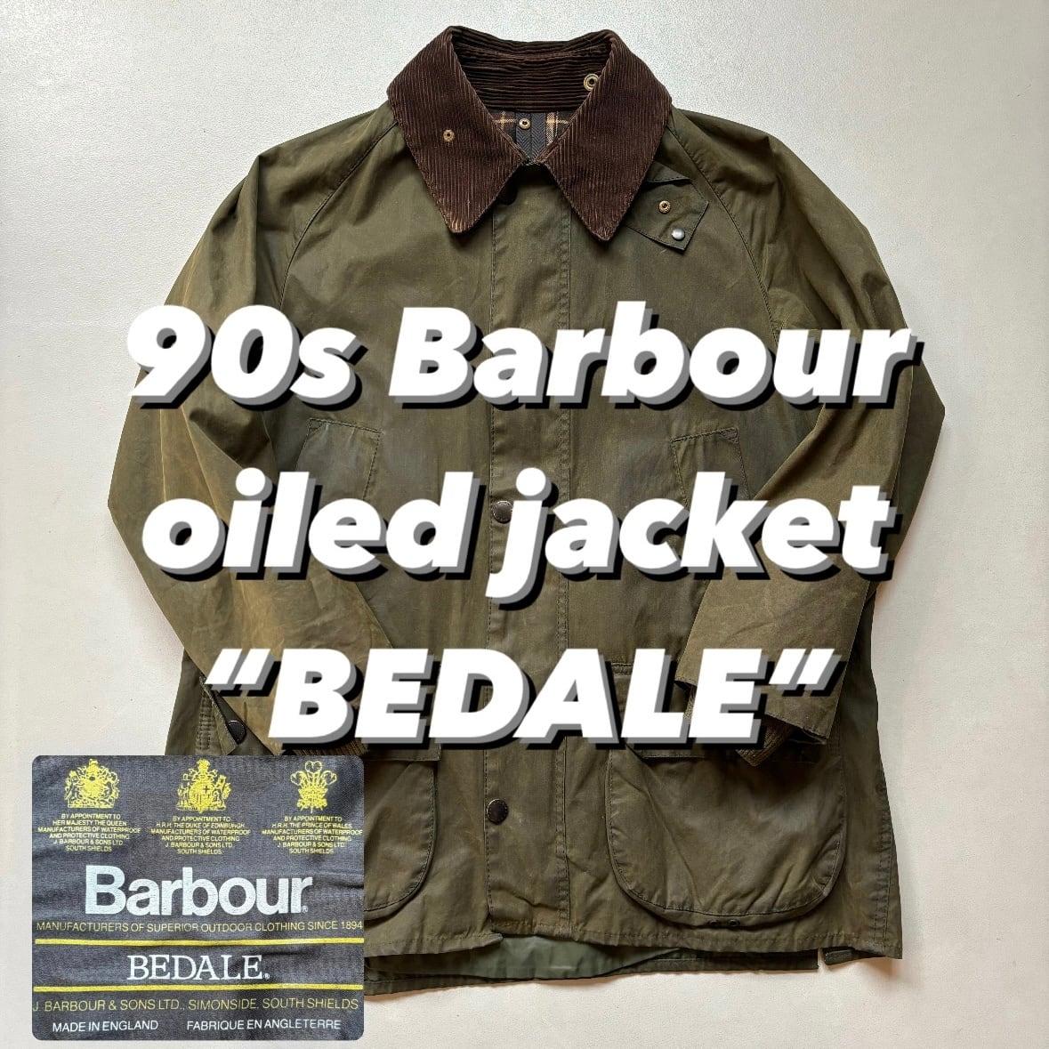 90s Barbour oiled jacket“BEDALE” 90年代 バブアー オイルド