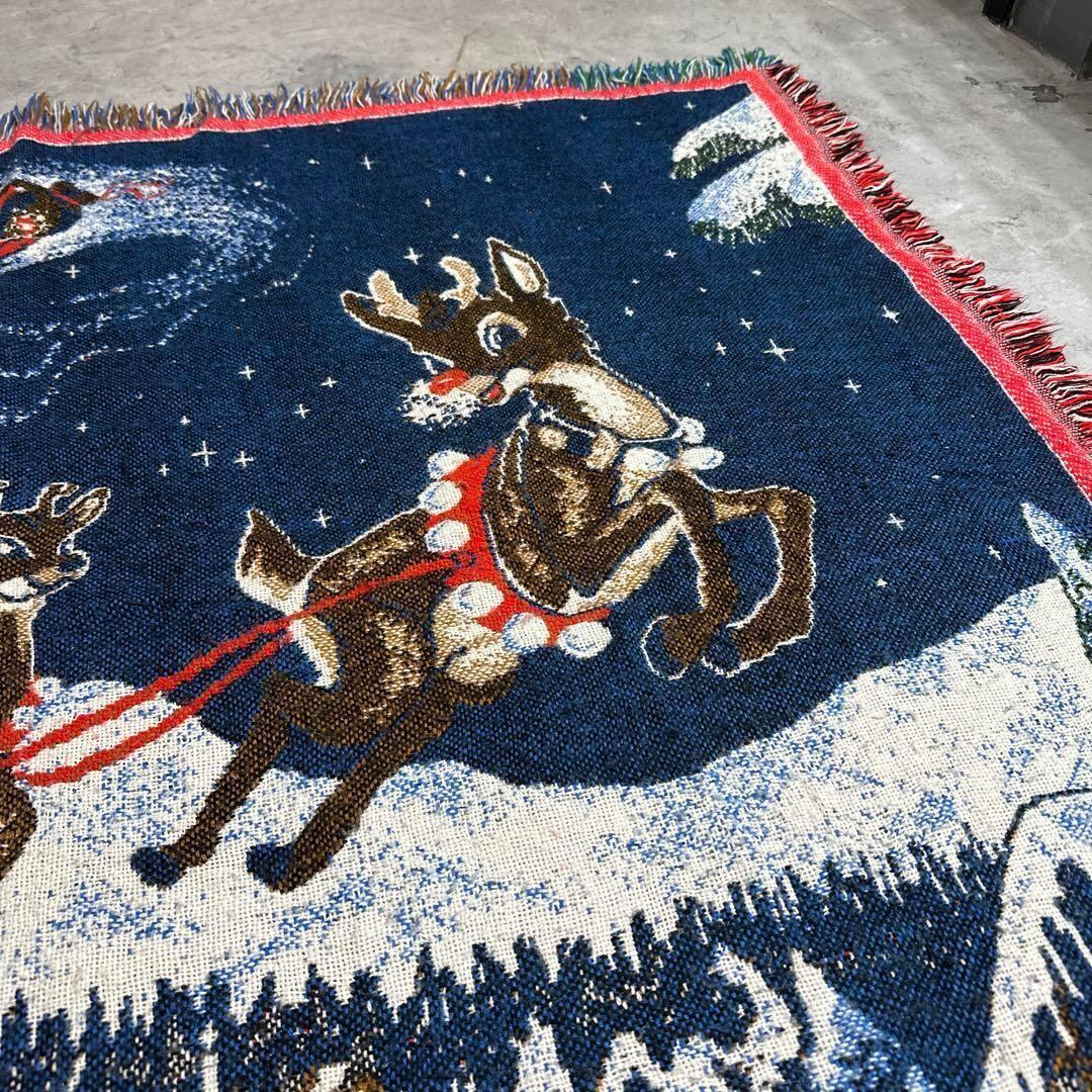 クリスマス サンタクロース マルチ・ソファカバービンテージラグ