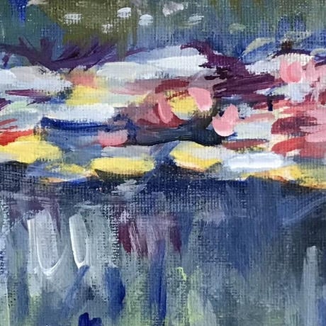 A.キャンバス 額縁付「モネ “睡蓮”」 | 白川美紀 油彩テンペラアート