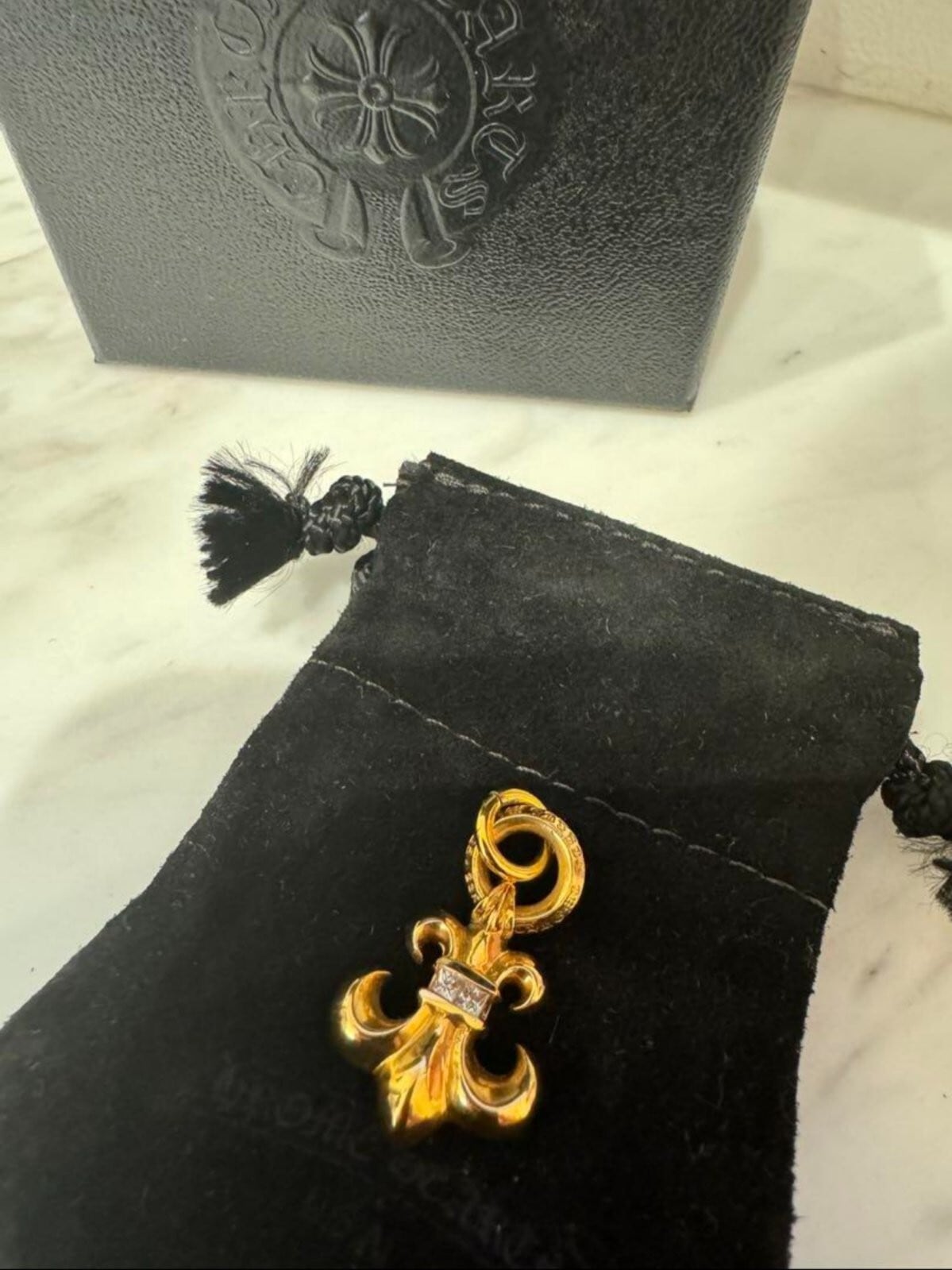 CHROME HEARTS クロムハーツ 22k BSフレア チャーム ダイヤモンド