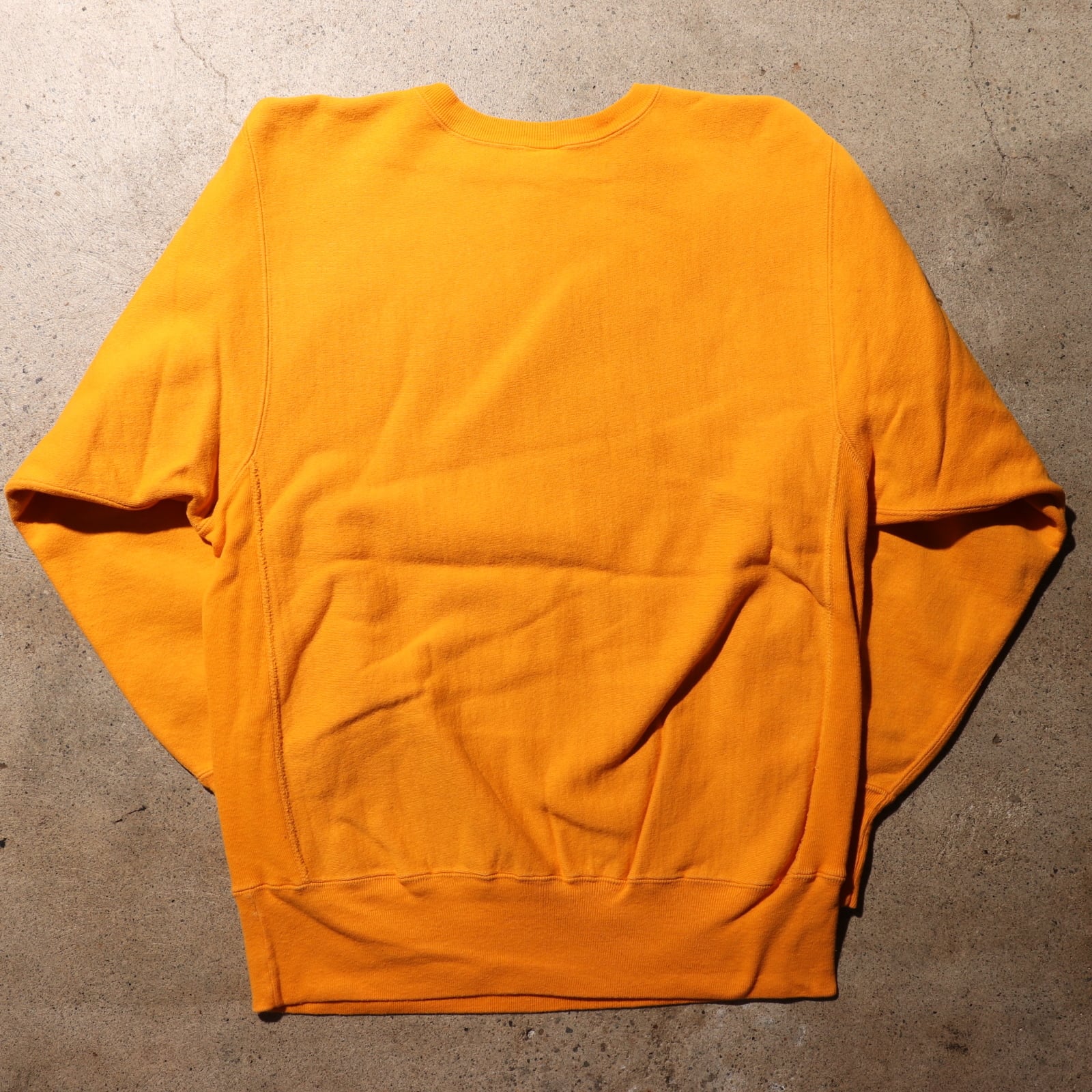 極美品 XL 黄色 二段 90s USA リバースウィーブ チャンピオン