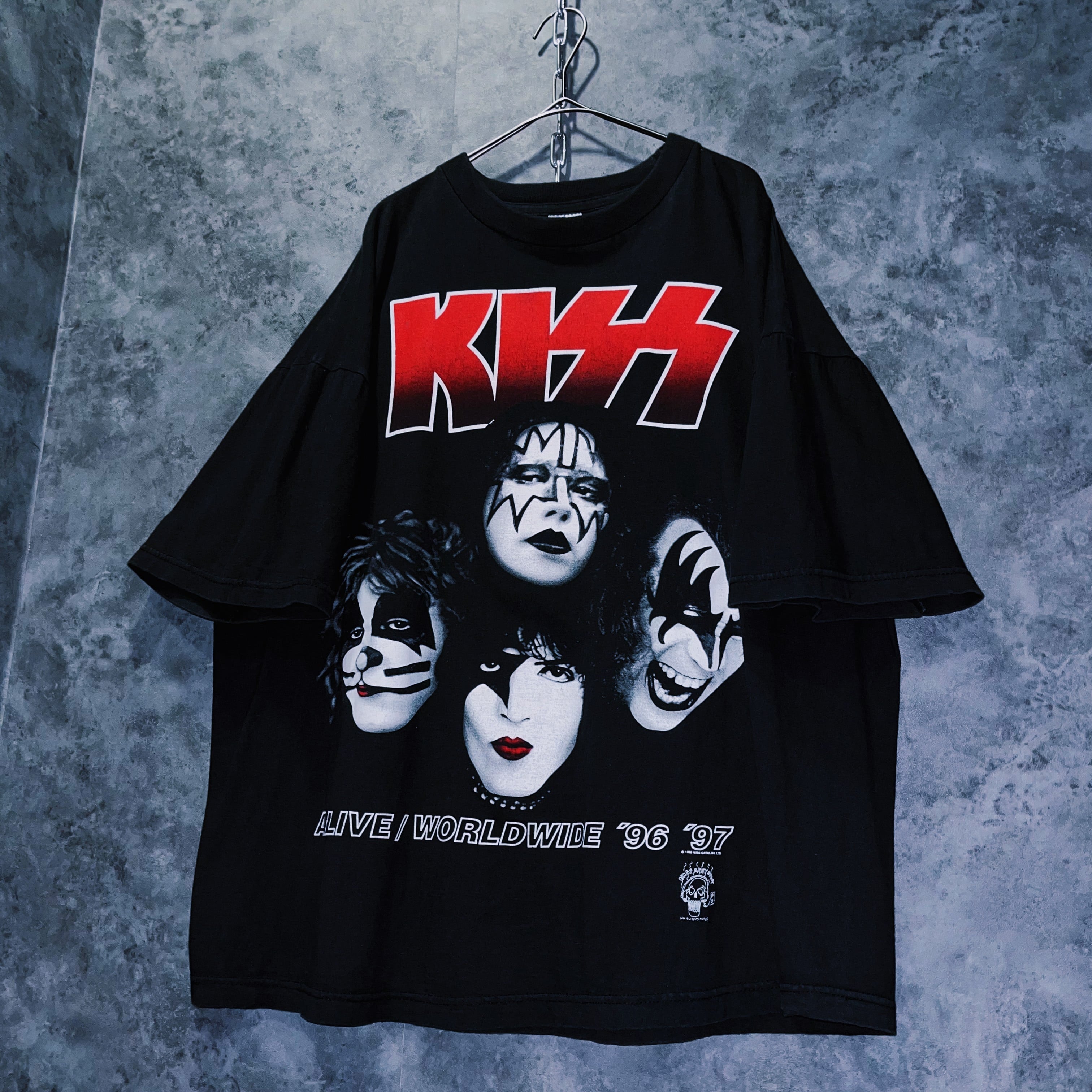 doppio】vintage “KISS ALIVE/WORLDWIDE '96-'97” band tour T-shirt
