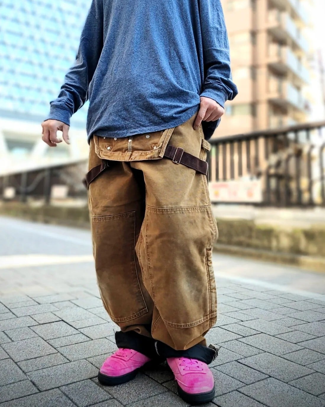 Carhartt カーハート オーバーオール ダブルニー ダック 中綿入り 古着