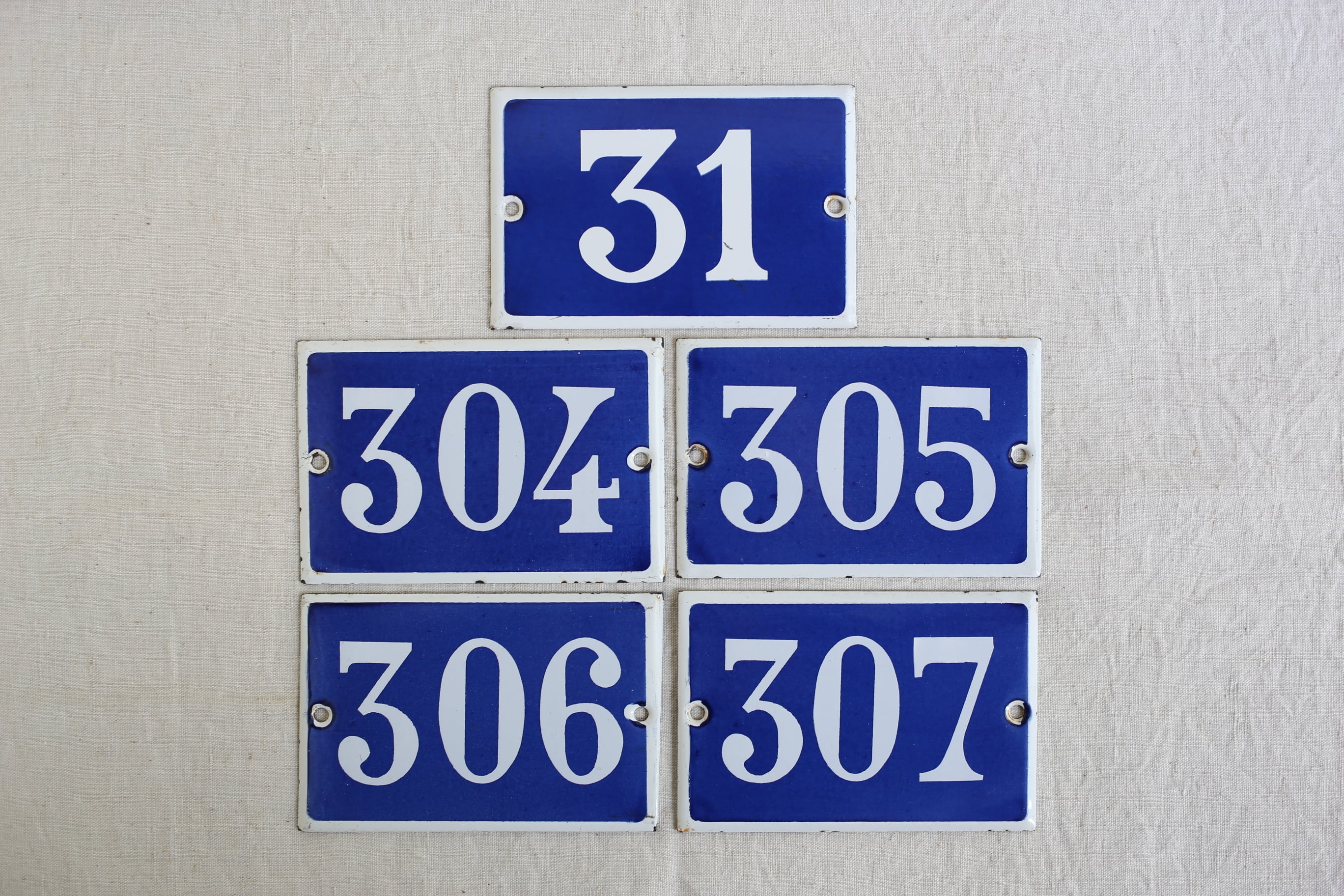 フランス アンティーク ヴィンテージ ホーロー ナンバープレート 番地