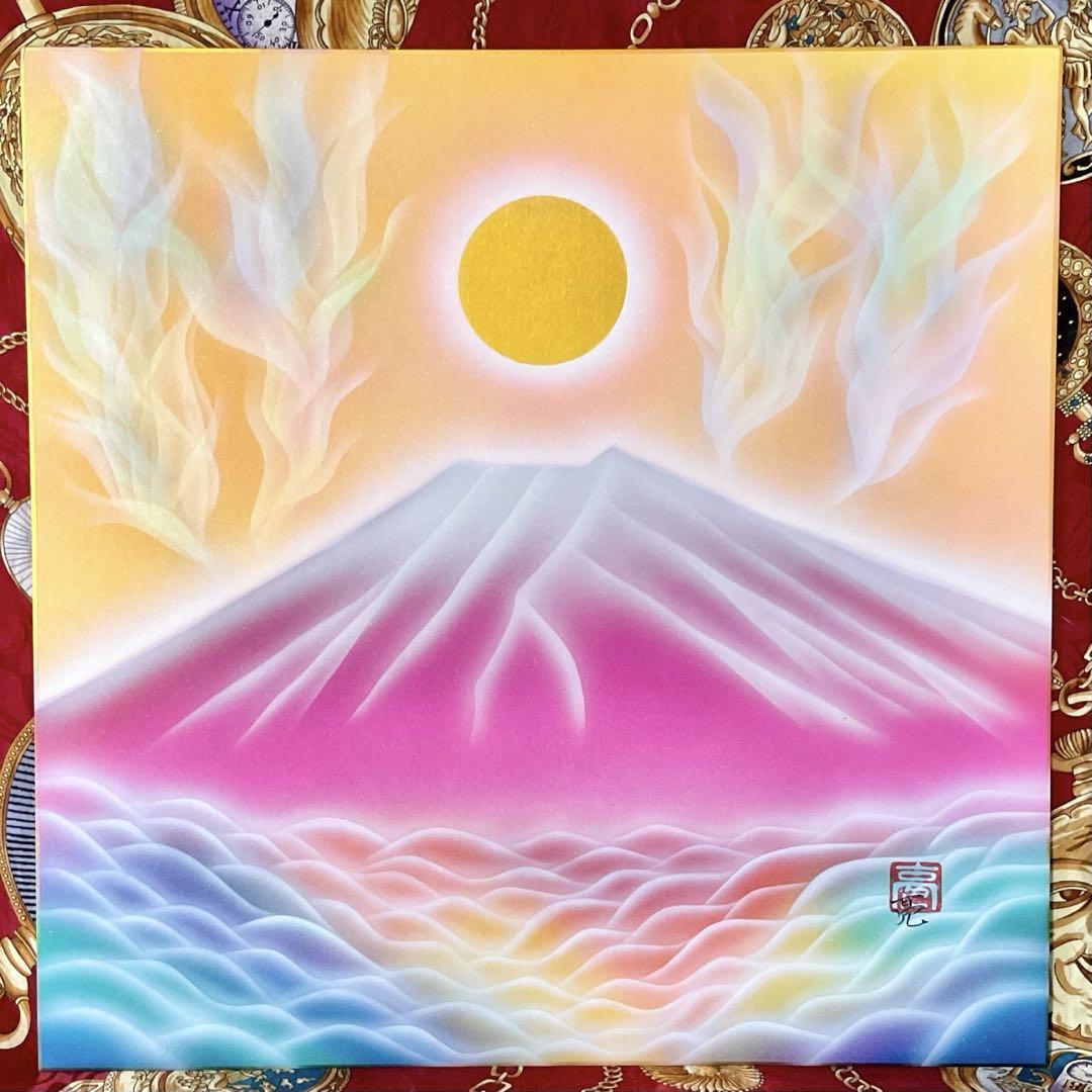 高波動風水絵画☆雲海富士『天界』 特大色紙サイズ 次元上昇