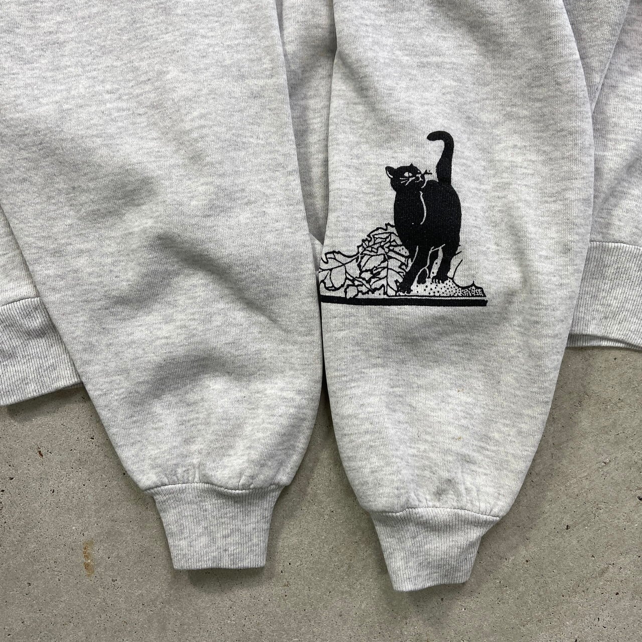 90年代 USA製 ネコ アニマルプリント スウェットシャツ メンズL