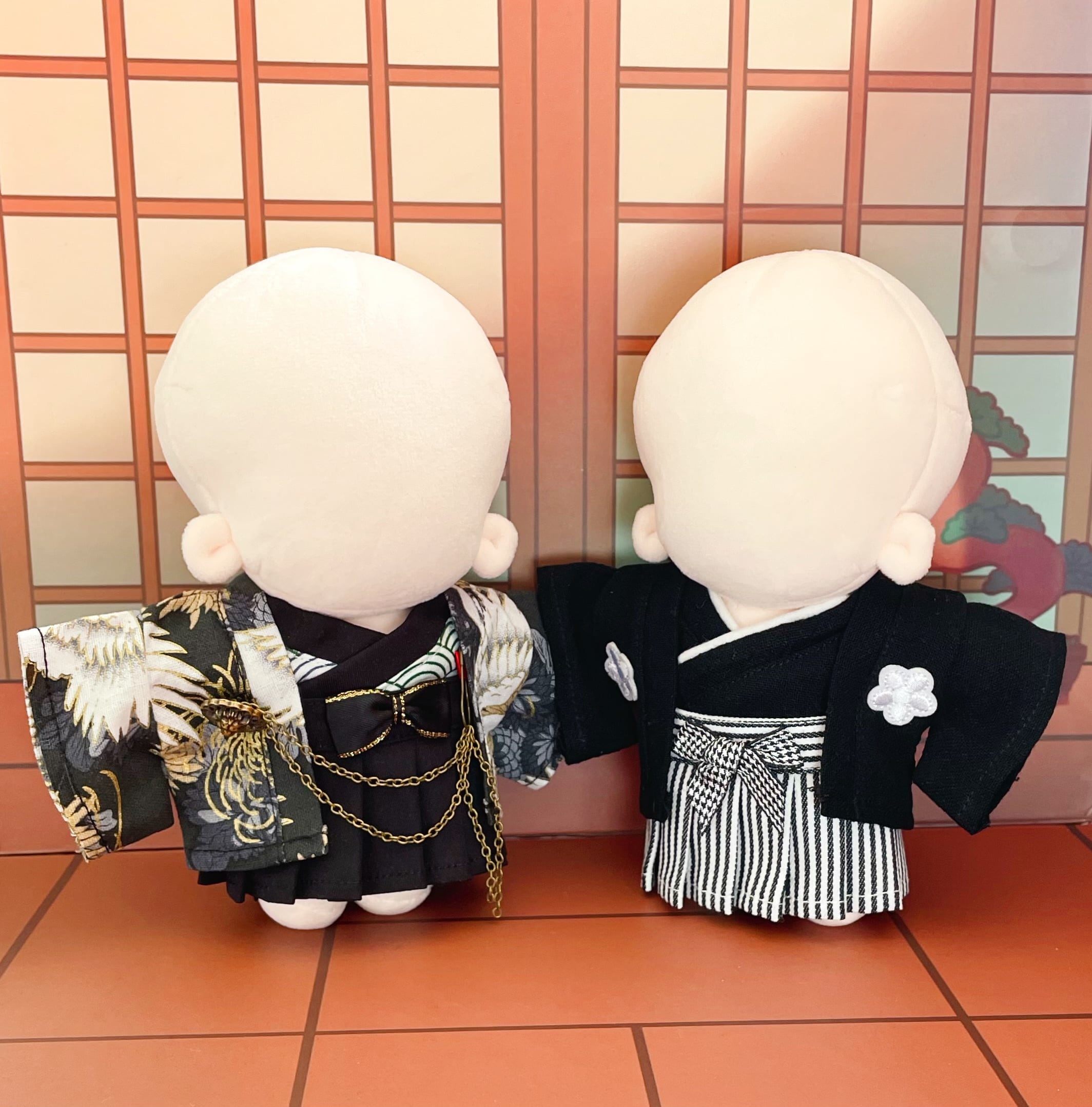 20cm完売レア限定マフラー付き袴和服着せ替えぬいぐるみ服セット