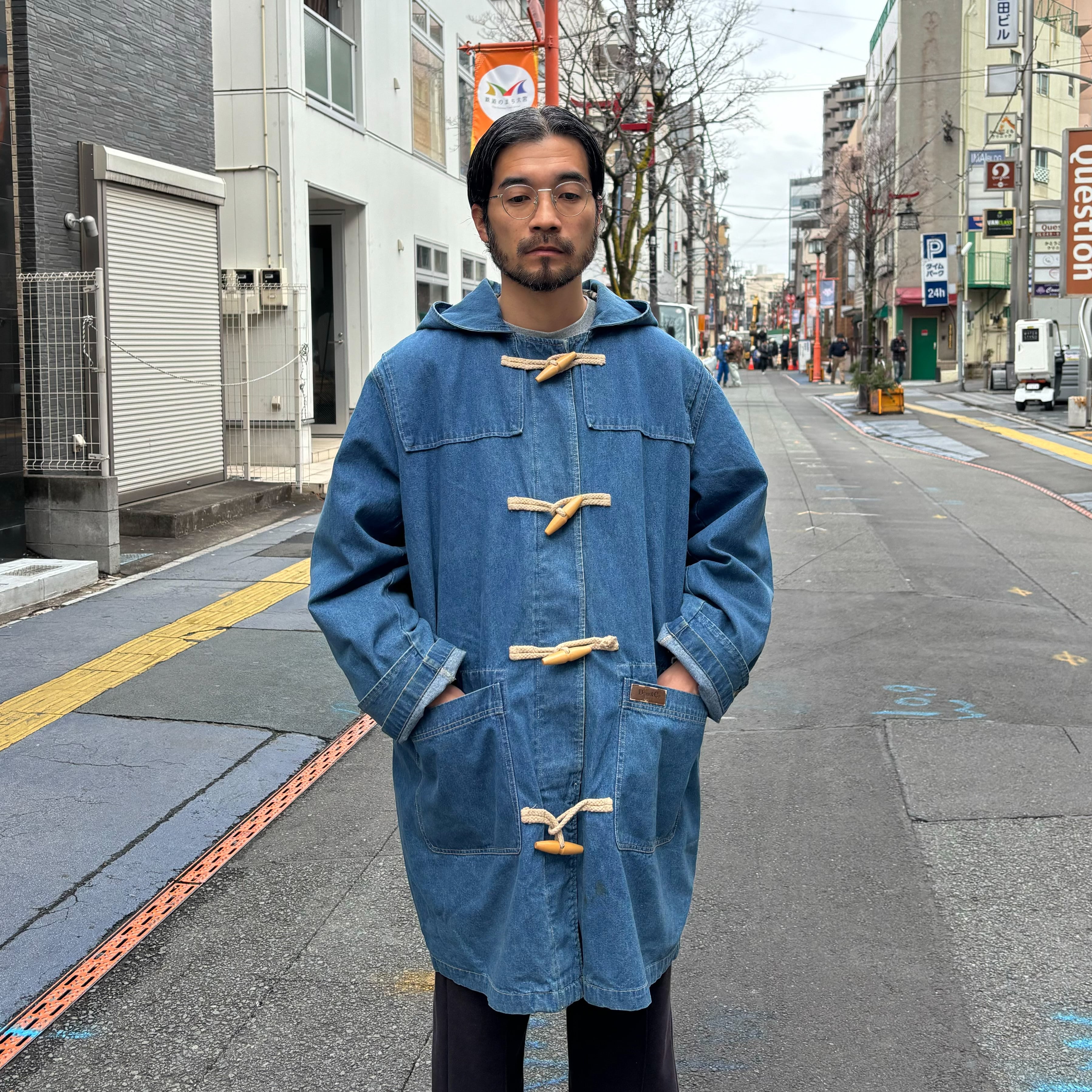 90's Denim & Co. Denim Duffle Coat 2X / デニムアンドコー ダッフル