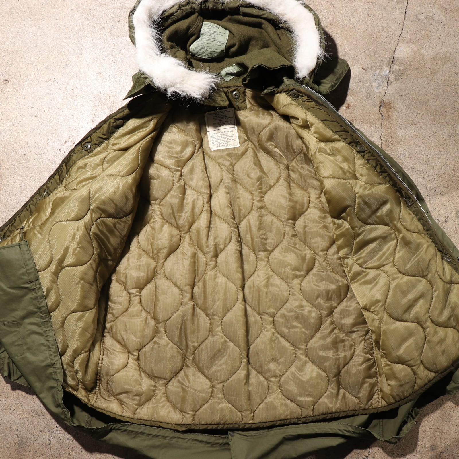 Deadstock M アルミ 70年 フルセット m-65 フィッシュテールパーカー