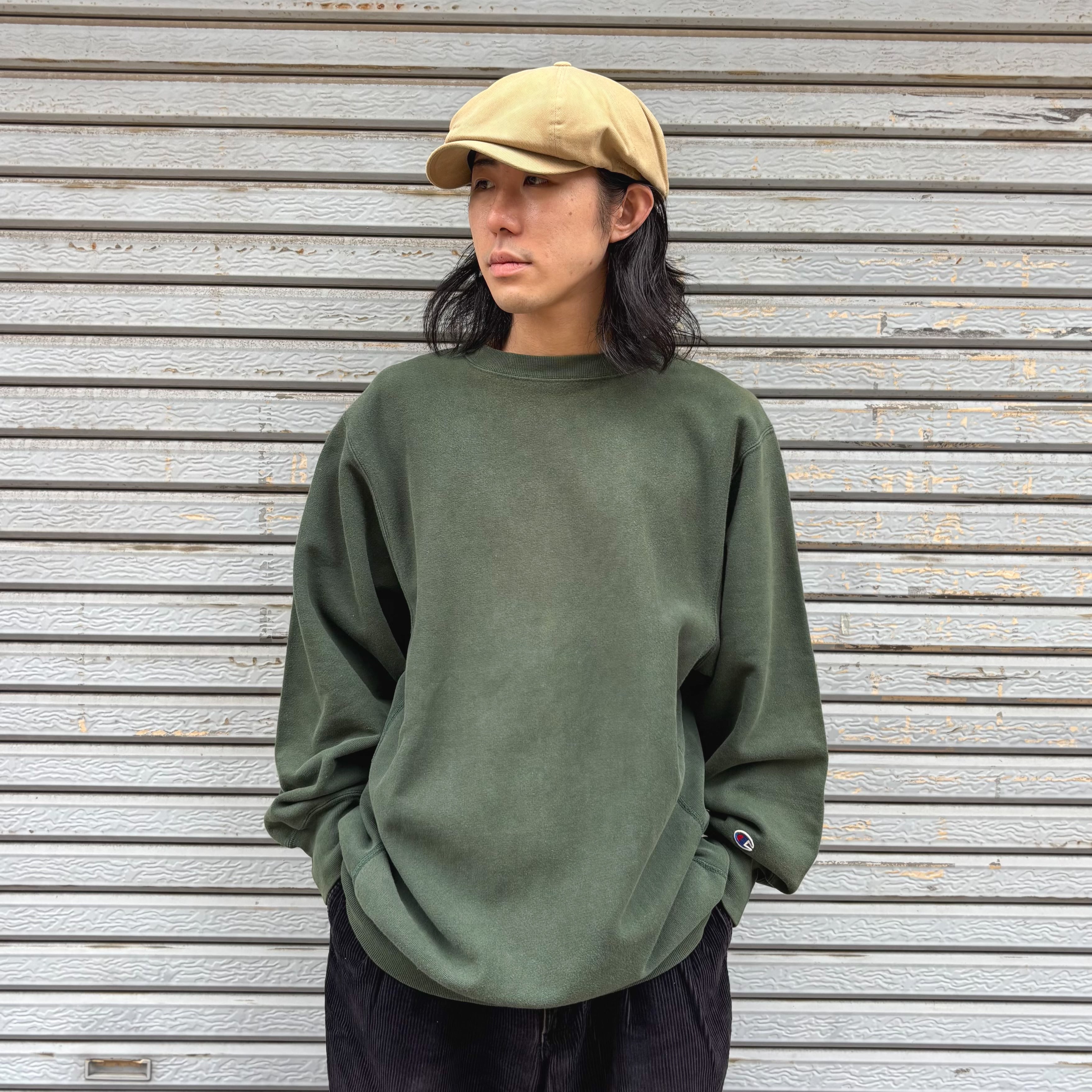 80's USA製 目無し Champion Reverse Weave Sweat XXL Green