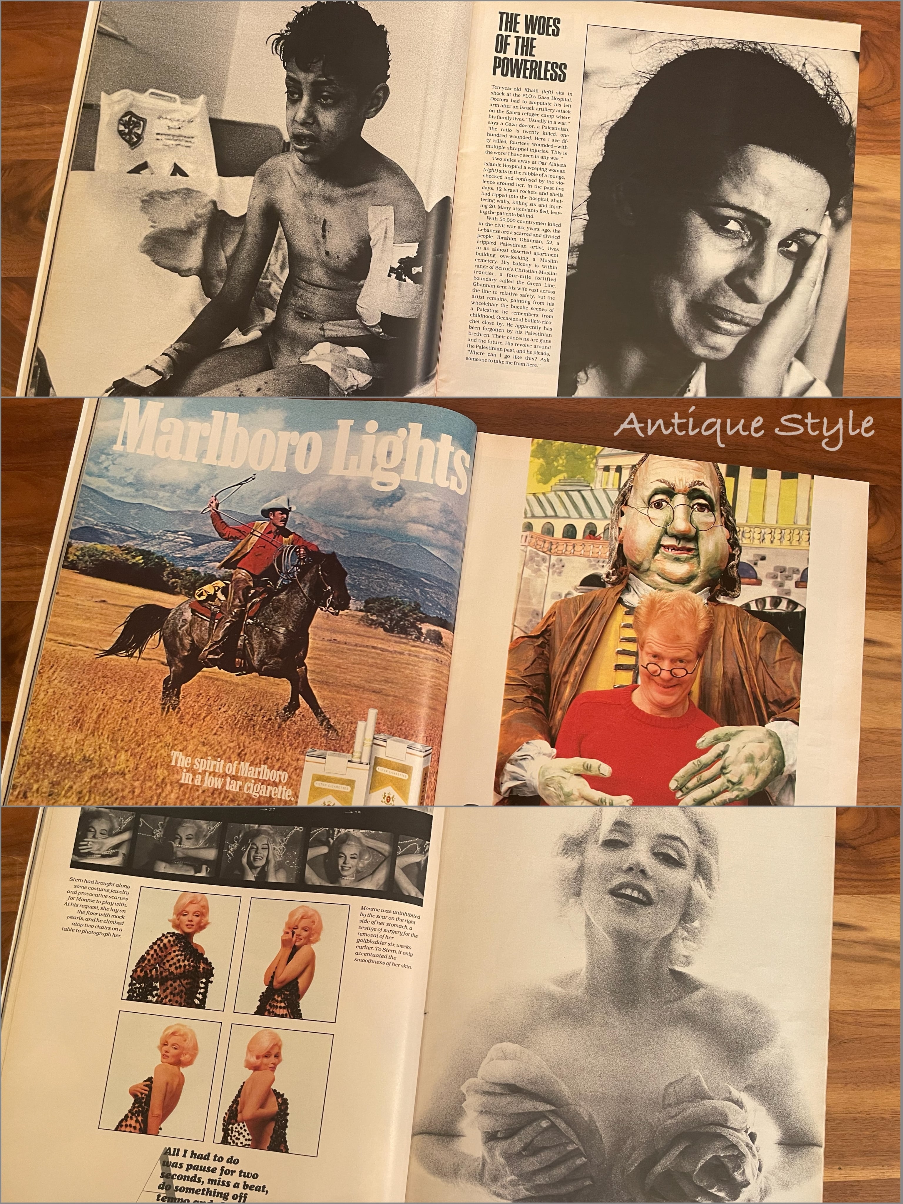 レア】80年代 昭和レトロ ヴィンテージ マリリンモンロー 木製パネル