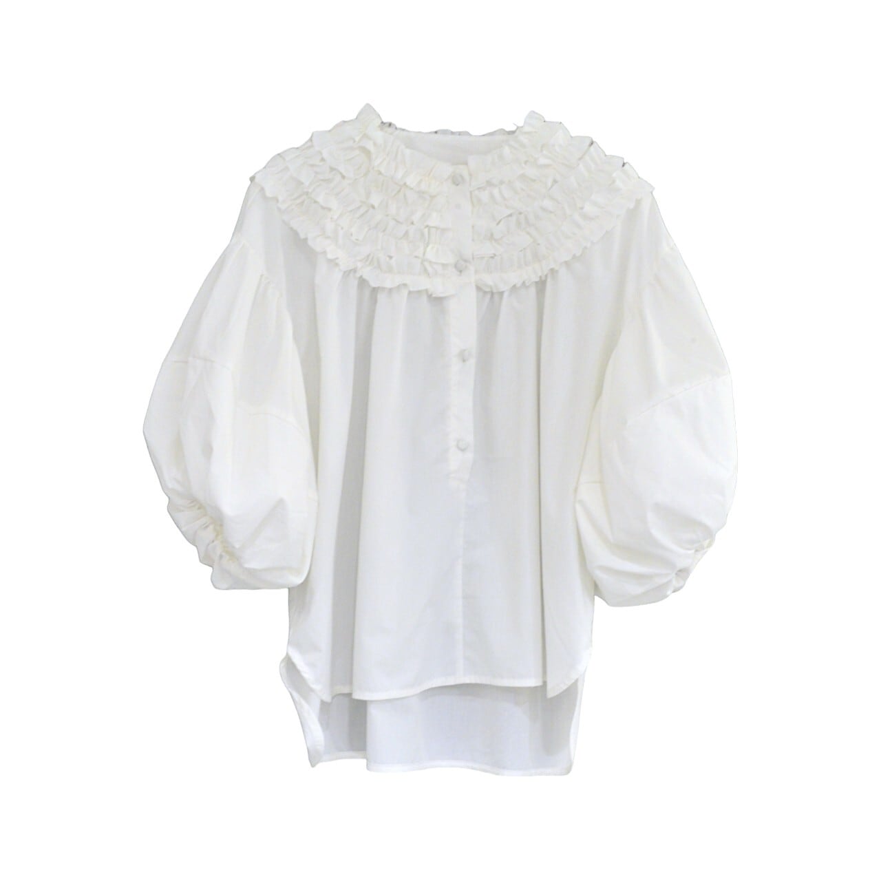 4段フリルバルーンスリーブブラウス | ENBLANC