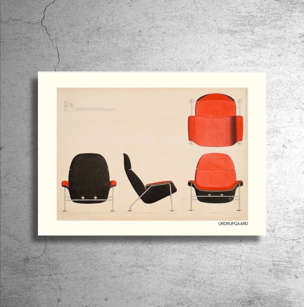 デンマーク限定！建築家『フィン・ユール』希少ポスター/現代アート