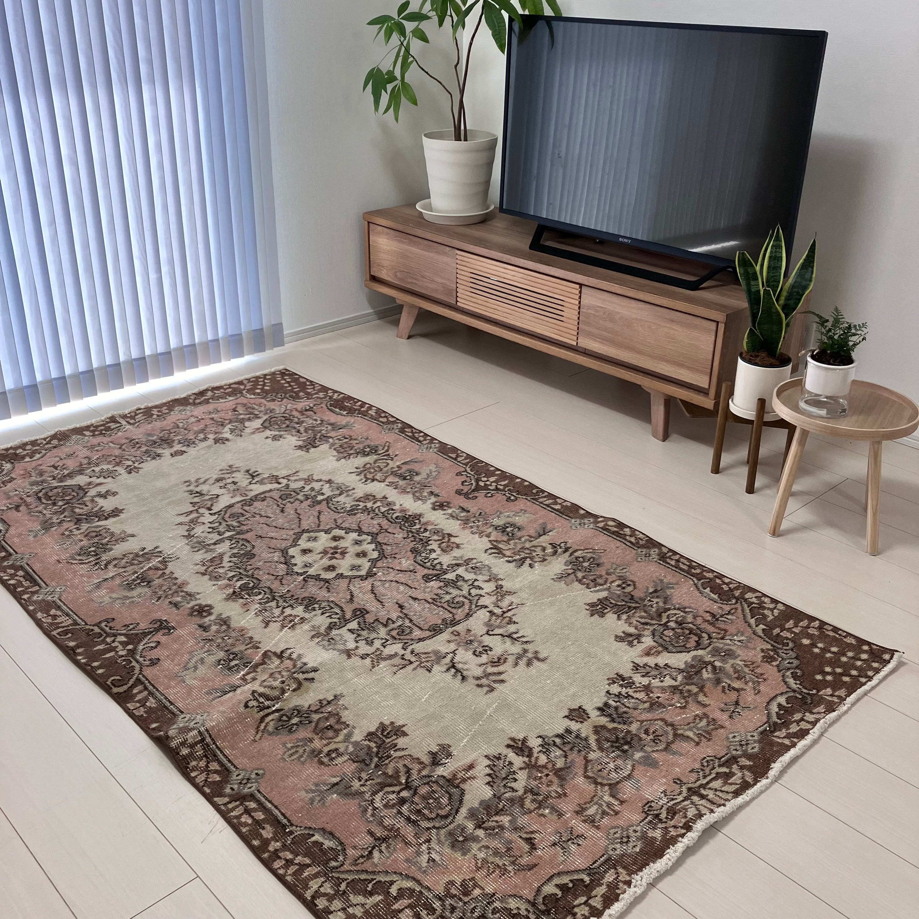 トルコヴィンテージラグ トルコラグ イスパルタラグ ブラウンラグ | Pay ID