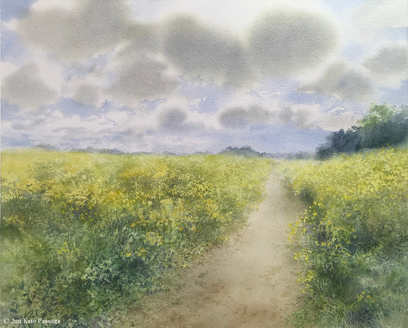 加藤潤「passage 柔らかな光の中で Ⅱ」水彩画 | アートスペース無可有の郷