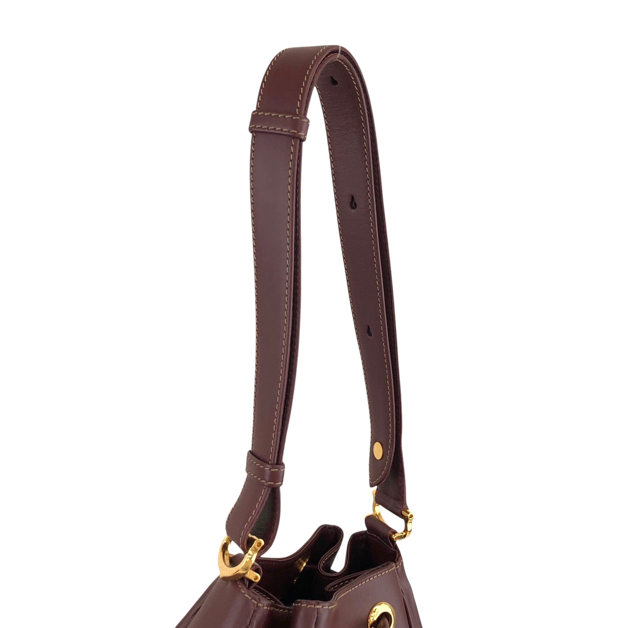 Cartier カルティエ マストライン ショルダーバッグ ボルドー ロゴ