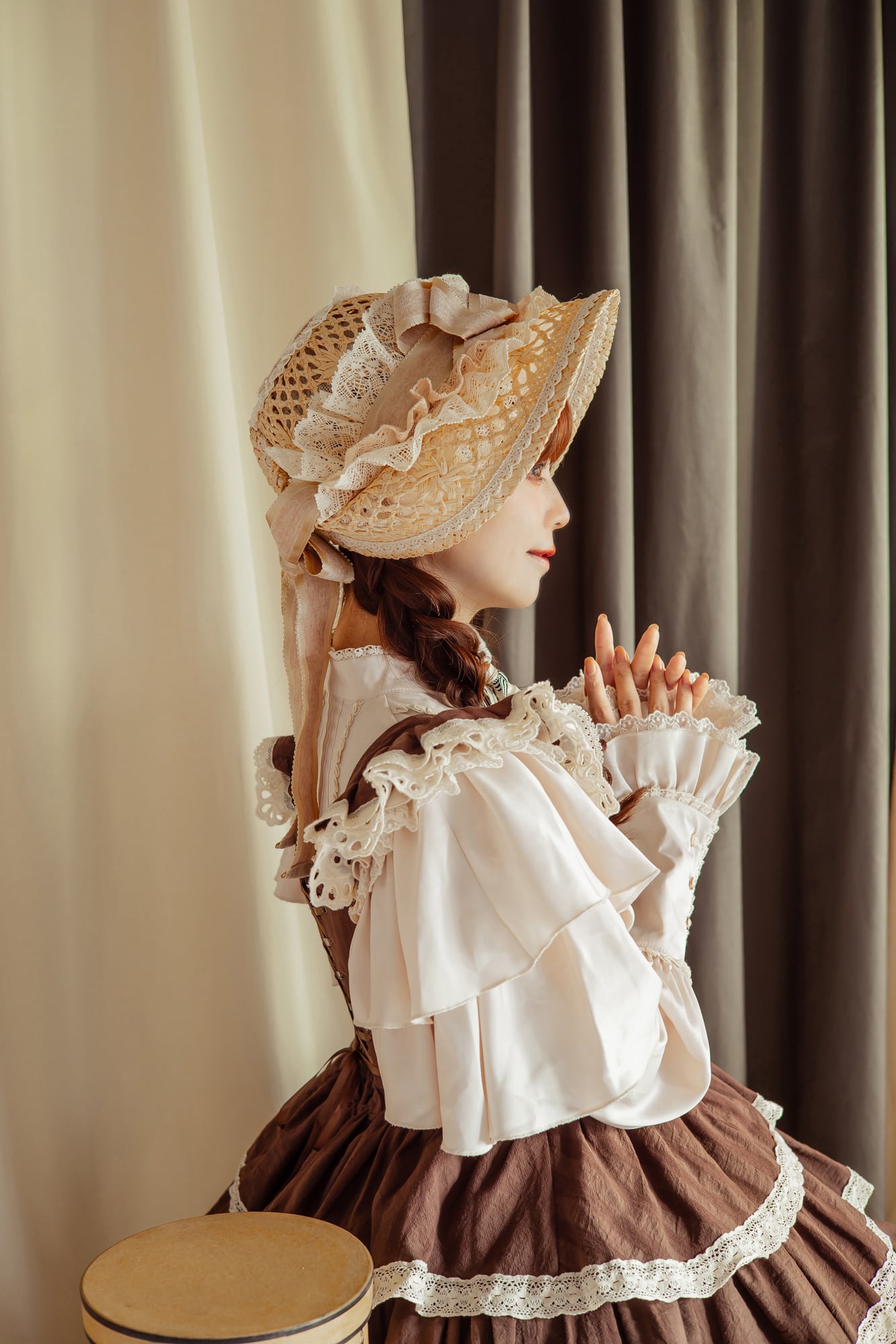 サマーピクニック 麦わらボンネット | HoshibakoWorks