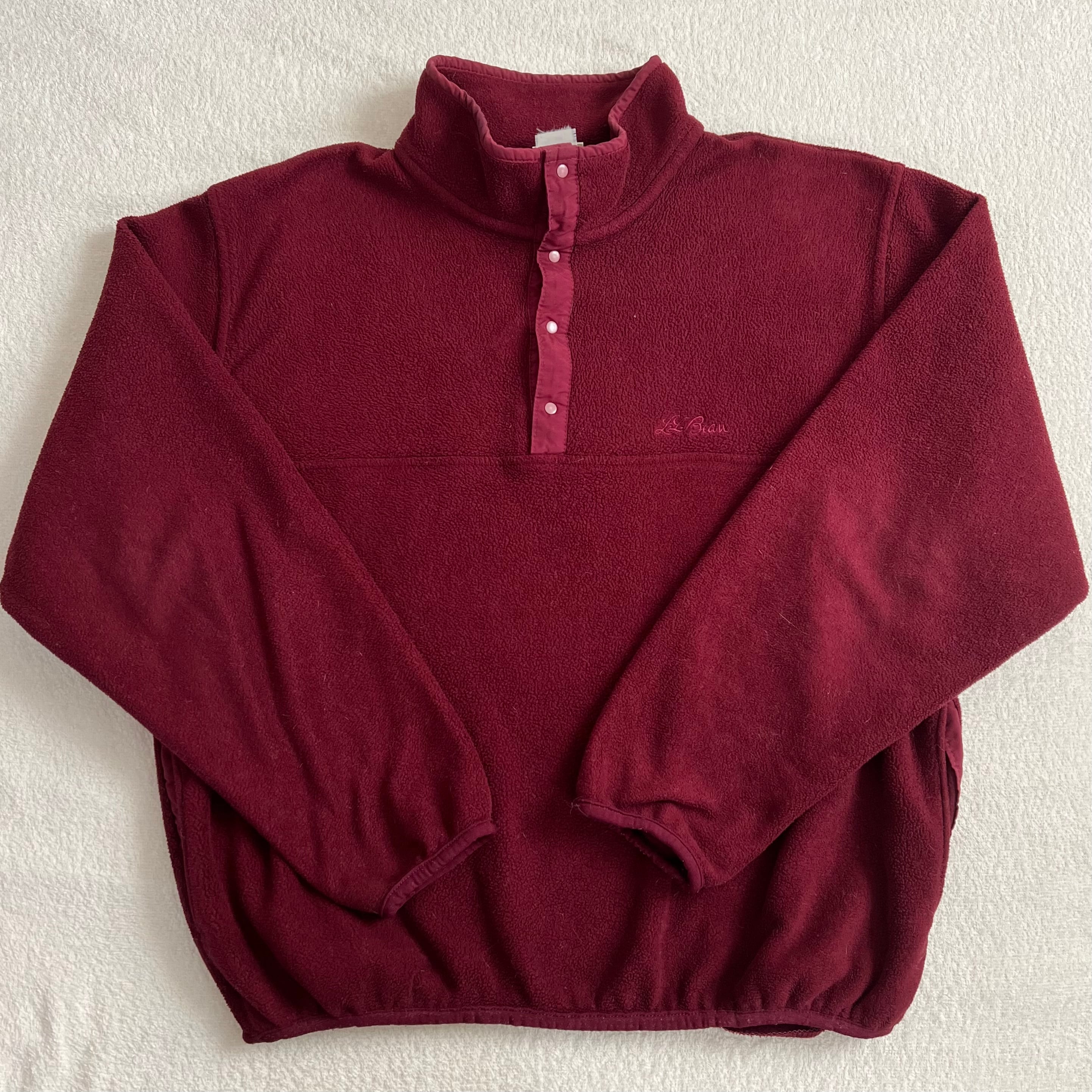 80's L.L.Bean エルエルビーン スナップT ハーフジップ フリース 筆記