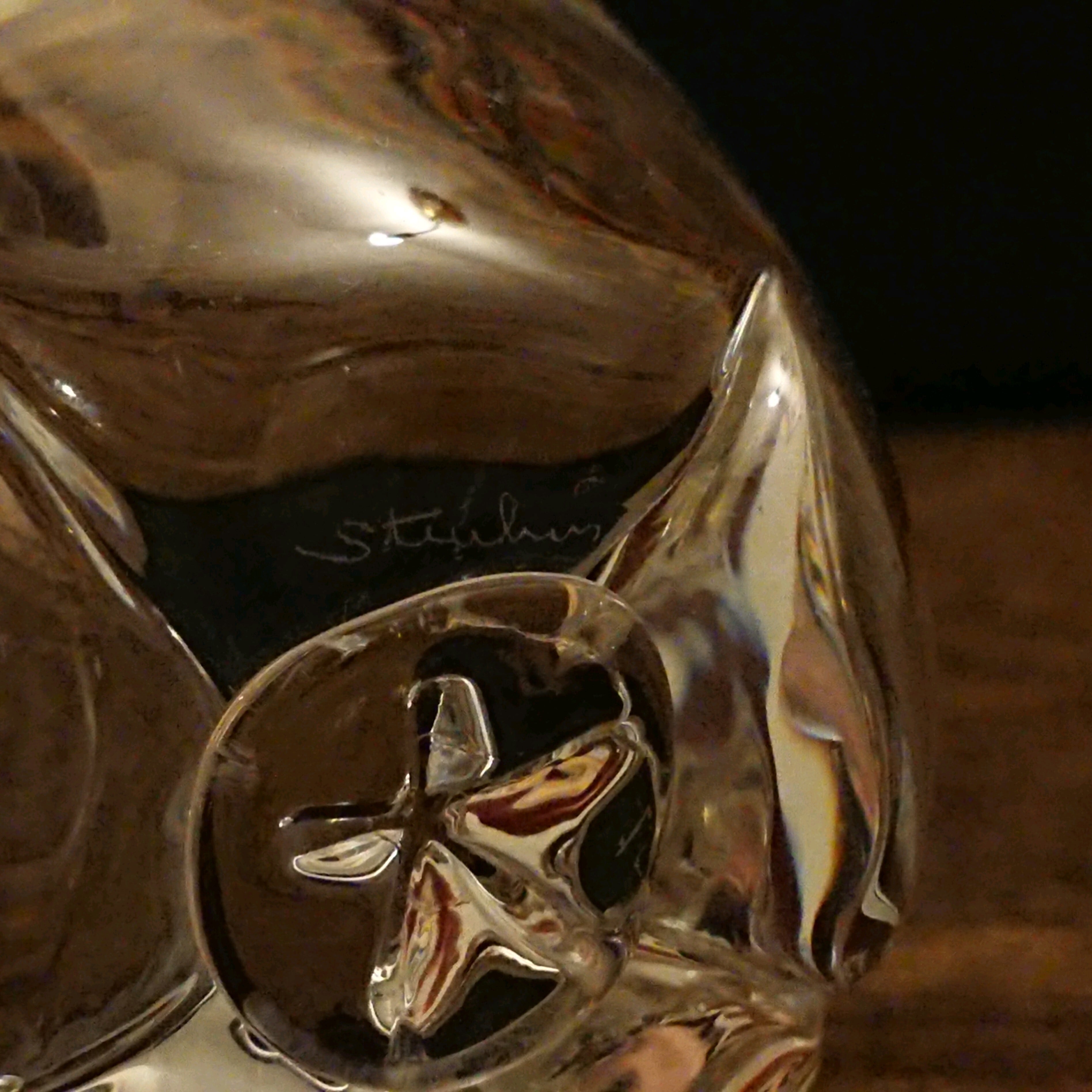 Steuben/スチューベン クリスタルガラス リンゴ アップル オブジェ