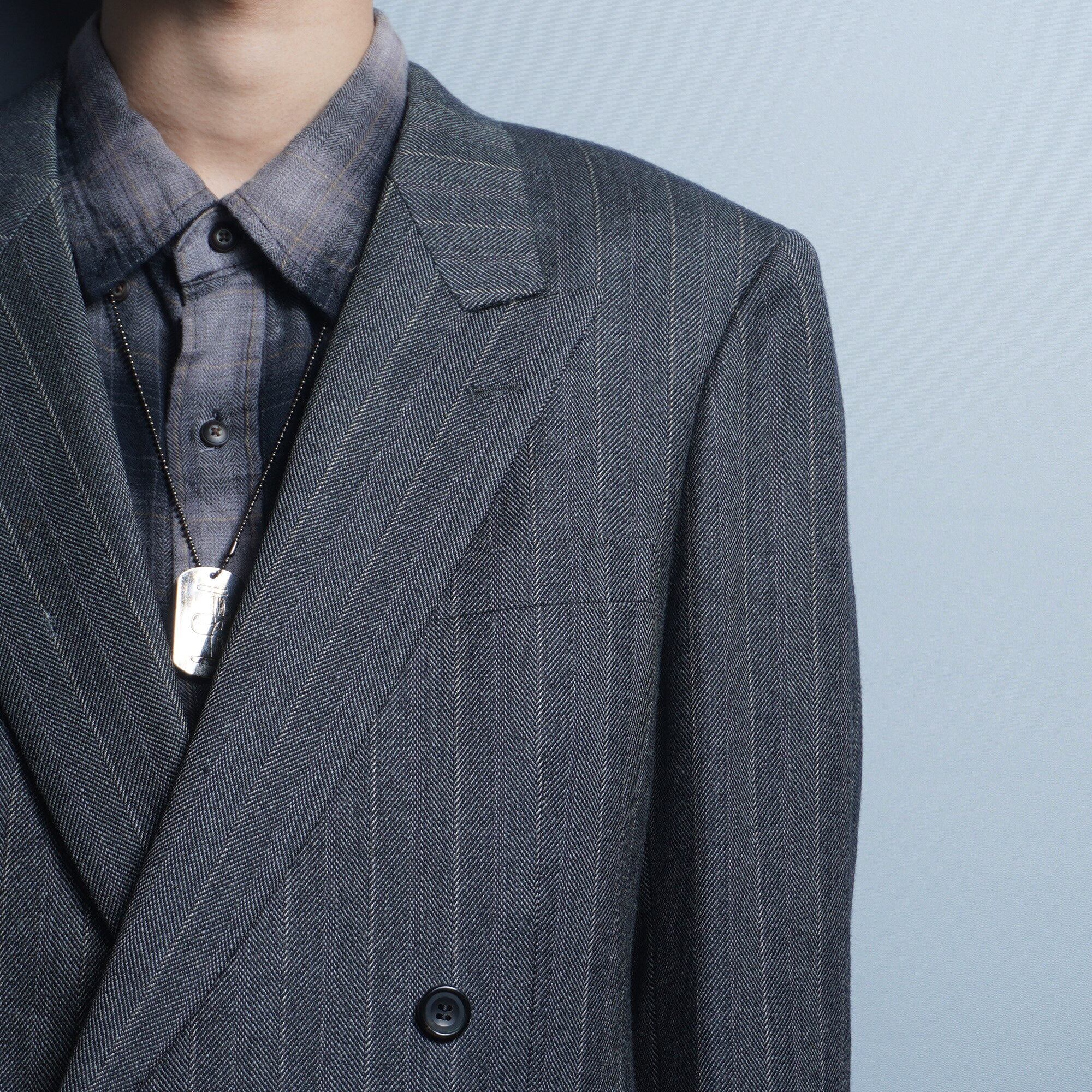 BALENCIAGA】バレンシアガヘリンボーンストライプダブルセットアップ