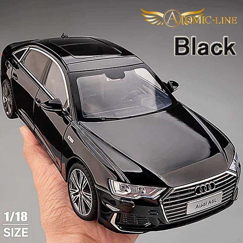 AUDI アウディ A6 5th 1/18 ミニカー 全2色 ライト点灯 エンジン
