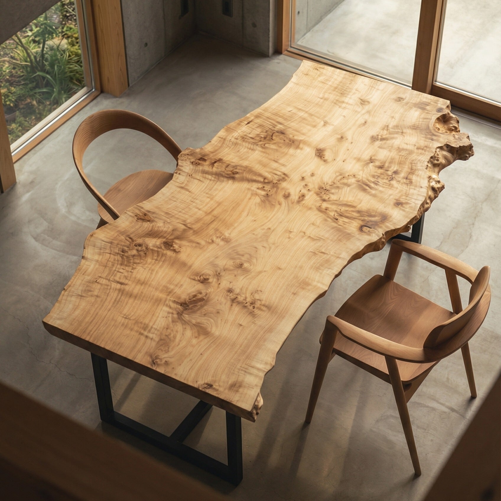 ポプラ_1900×710-750×50_青山店_テーブル天板/一枚板 242243 t001