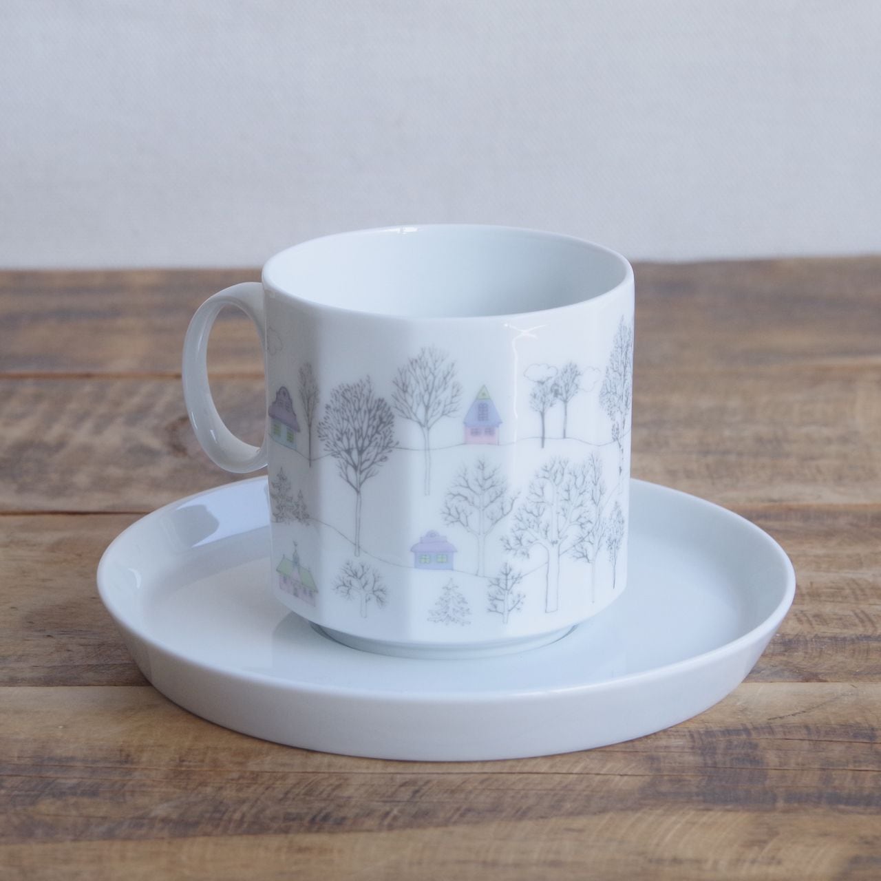 ローゼンタール ポリゴン 冬の旅 コーヒーカップ ソーサー Rosenthal