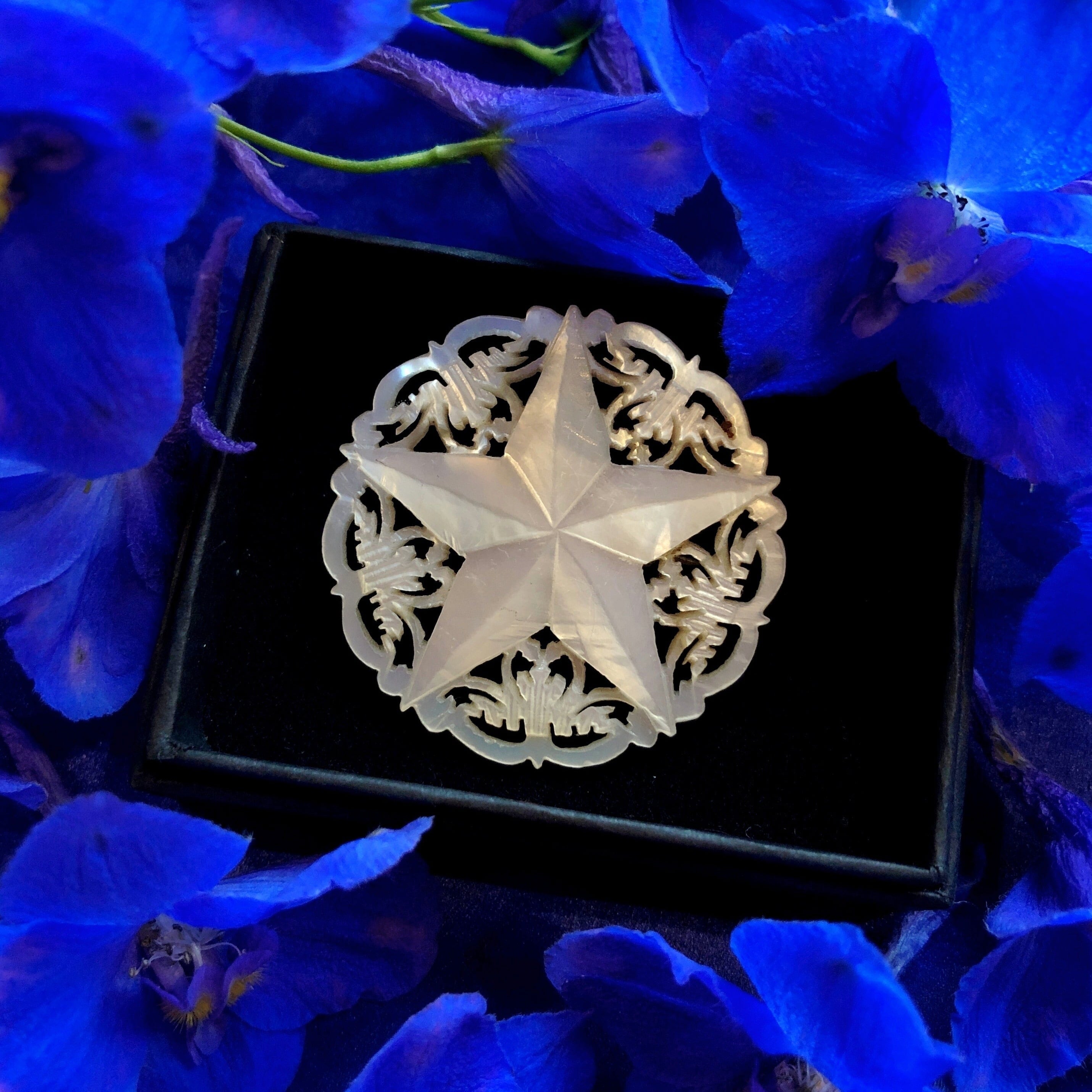 ベツレヘムの星のブローチ（五芒星・天使の羽） | メルキュール骨董店